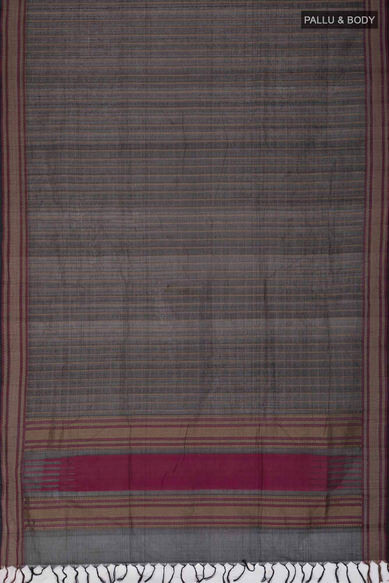Black Coimbatore Cotton Saree