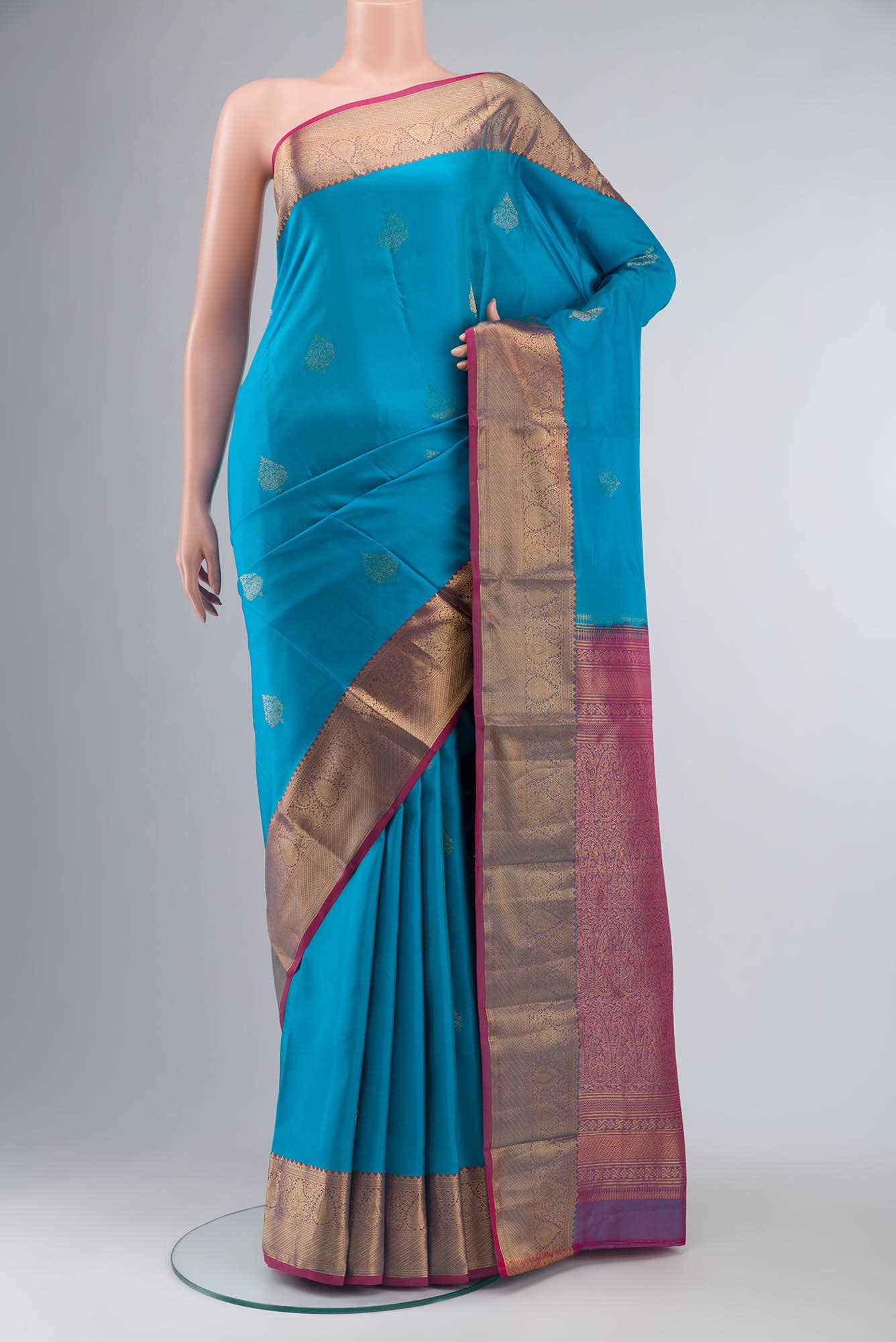 Blue Kanchipuram Silk Saree