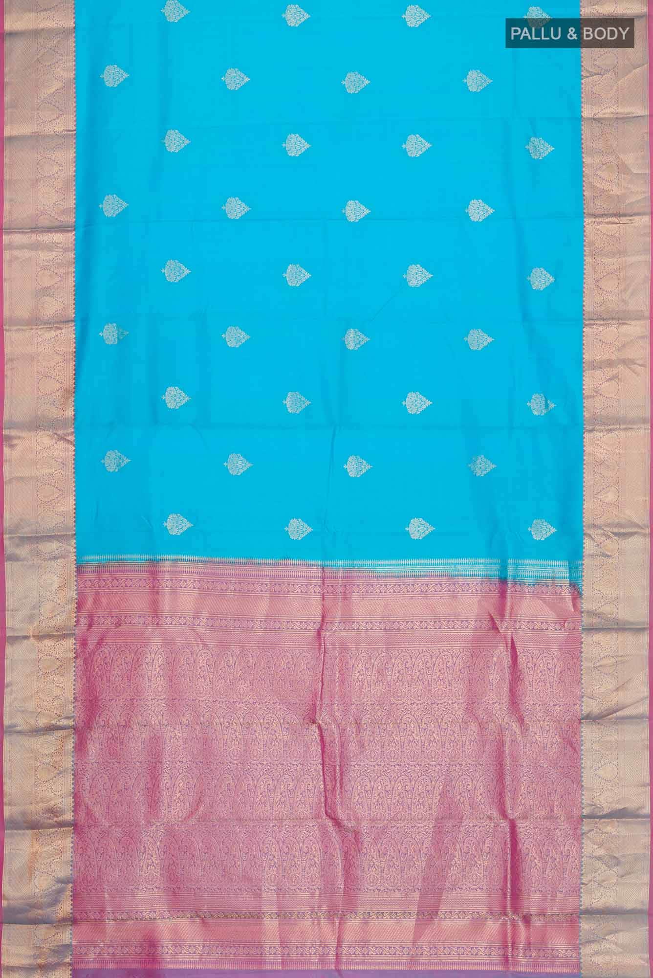Blue Kanchipuram Silk Saree