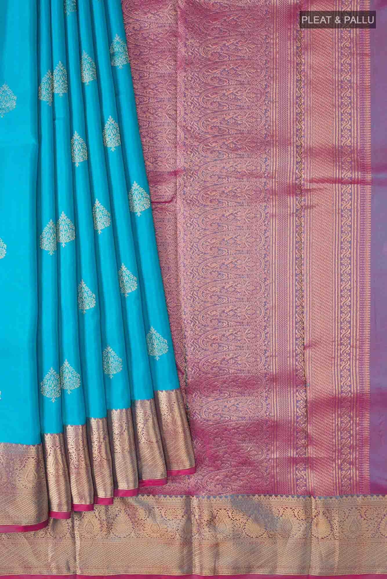 Blue Kanchipuram Silk Saree