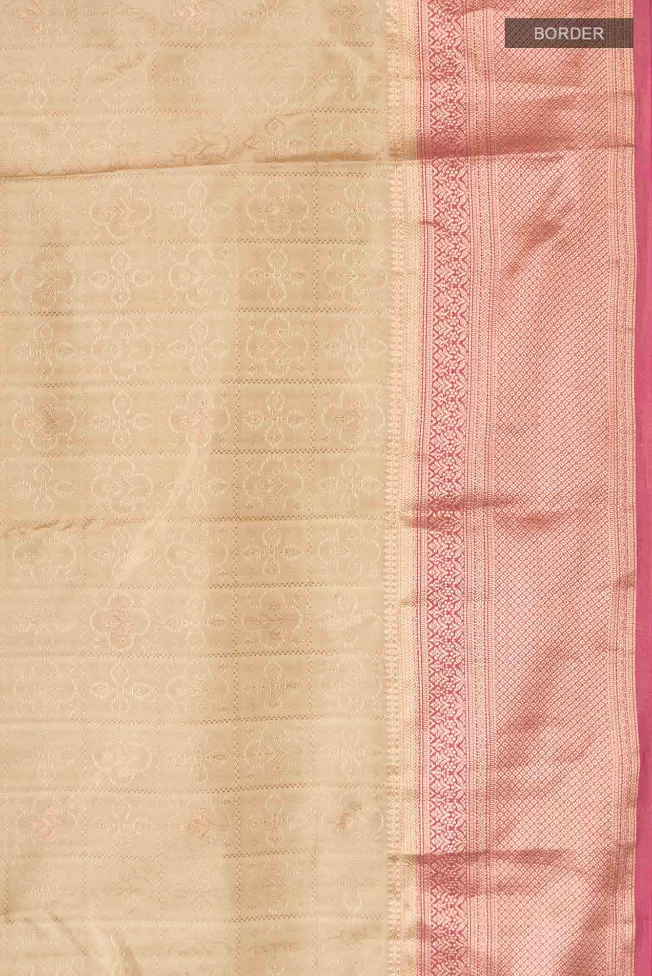 Beige Soft Silk Saree
