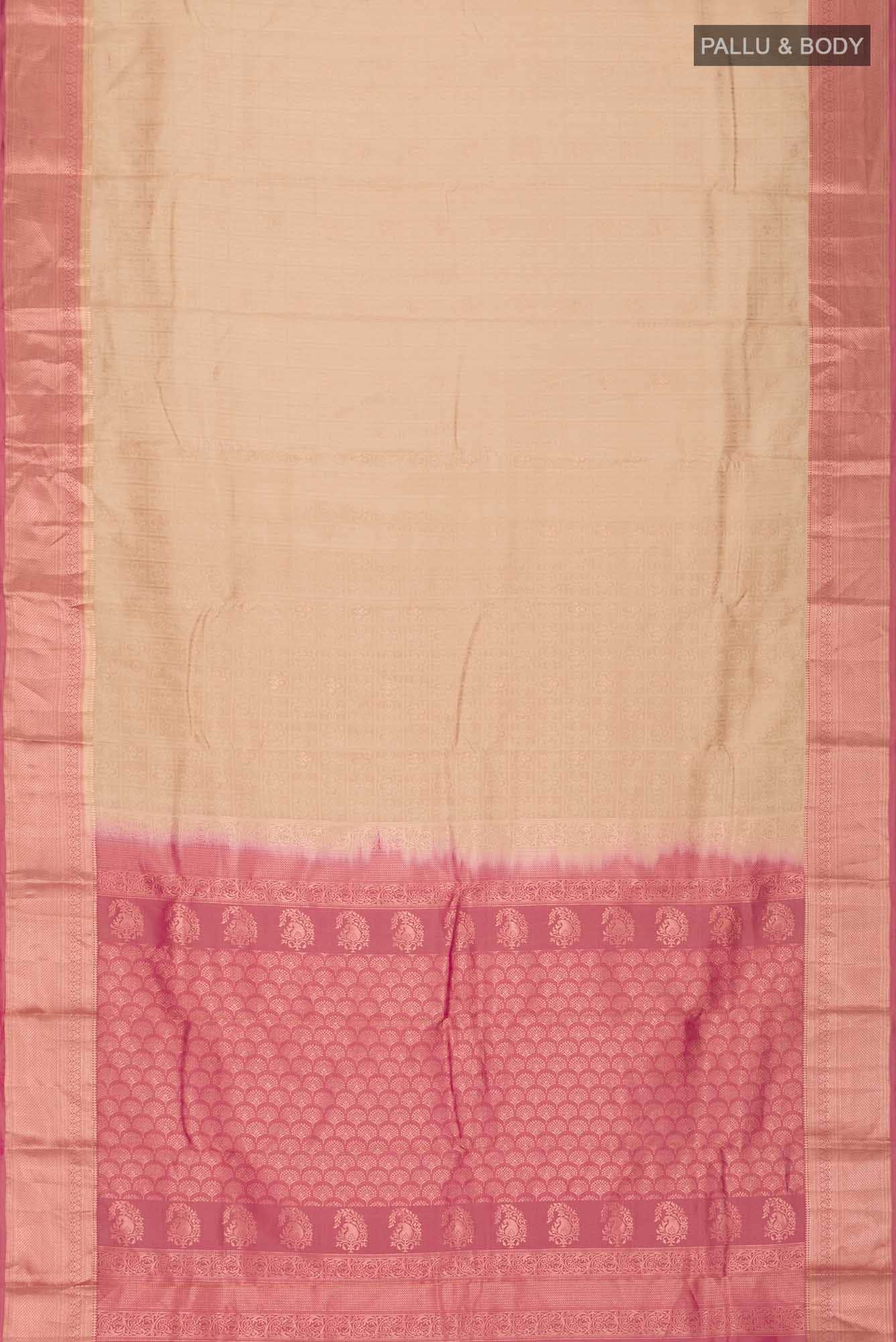 Beige Soft Silk Saree
