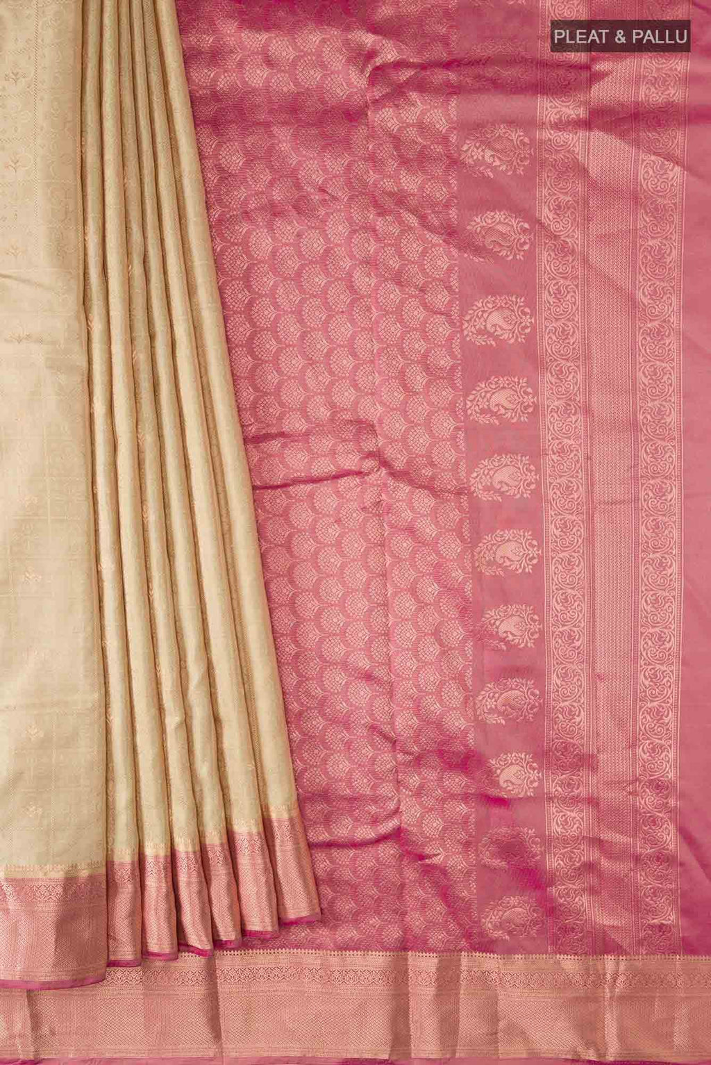 Beige Soft Silk Saree