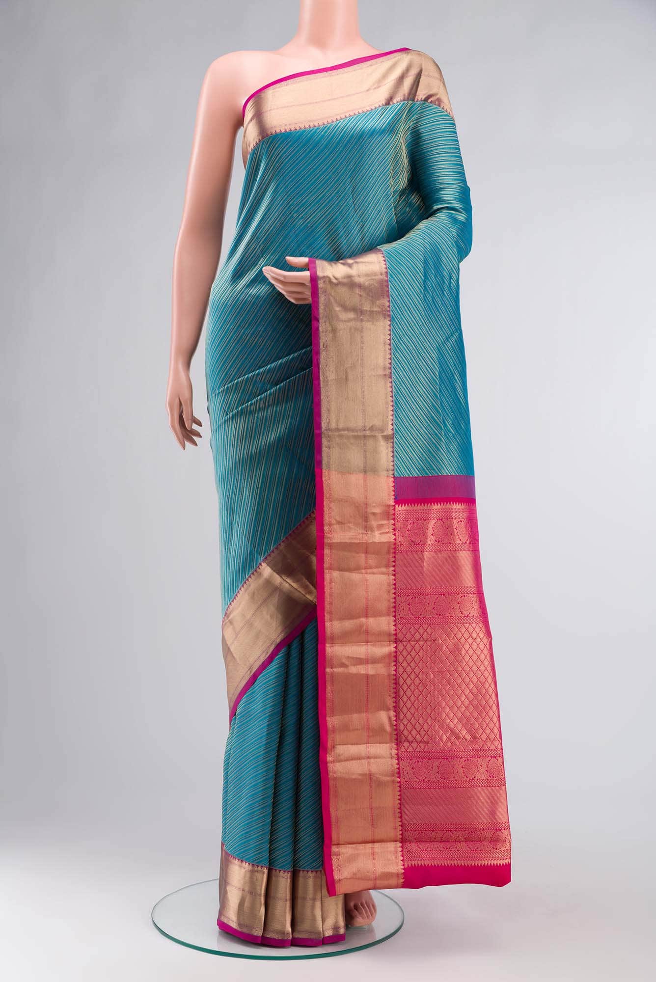 Blue Kanchipuram Silk Saree