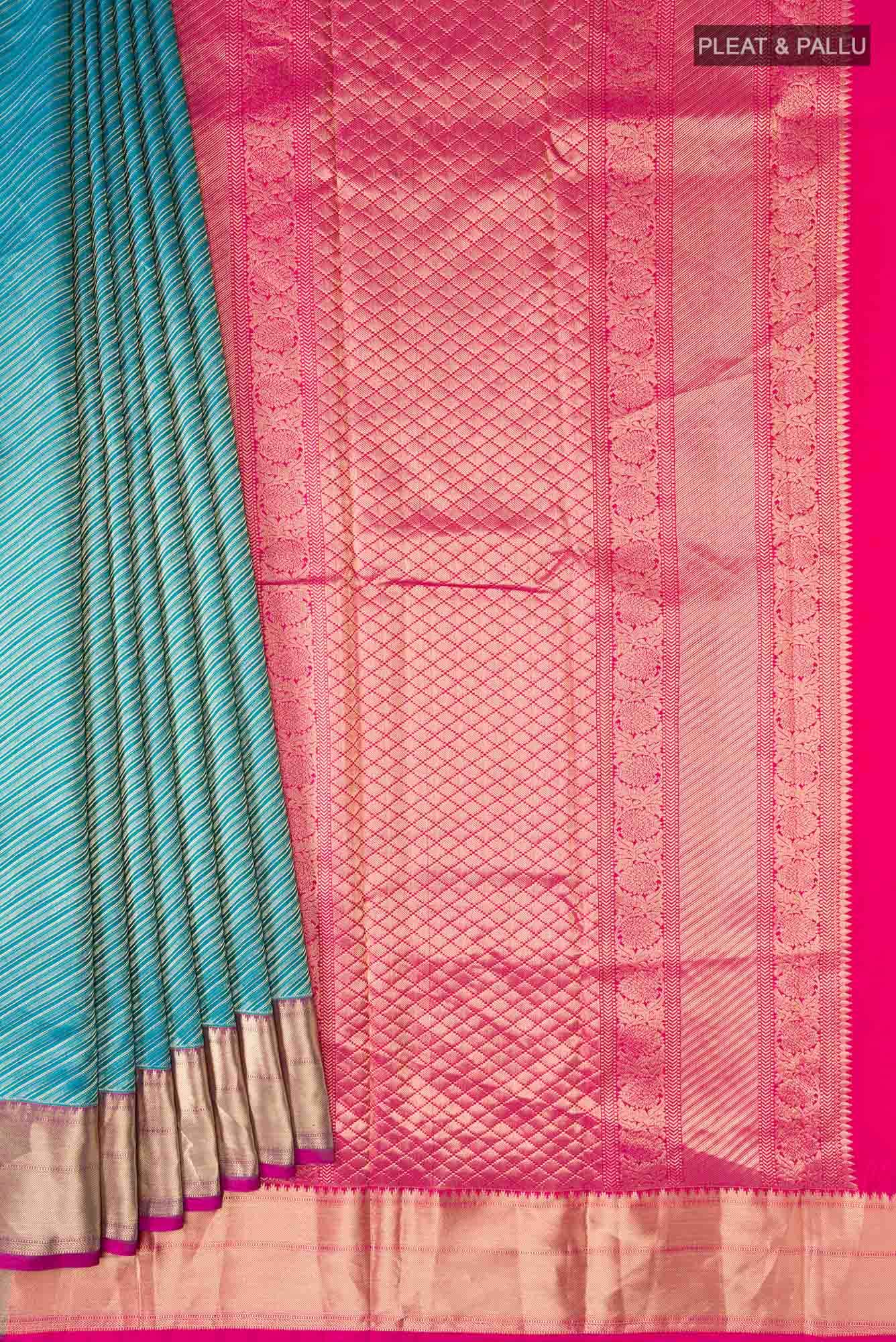 Blue Kanchipuram Silk Saree