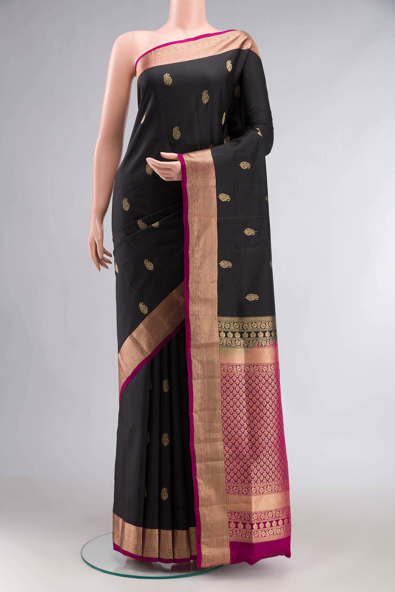 Black Soft Silk Saree