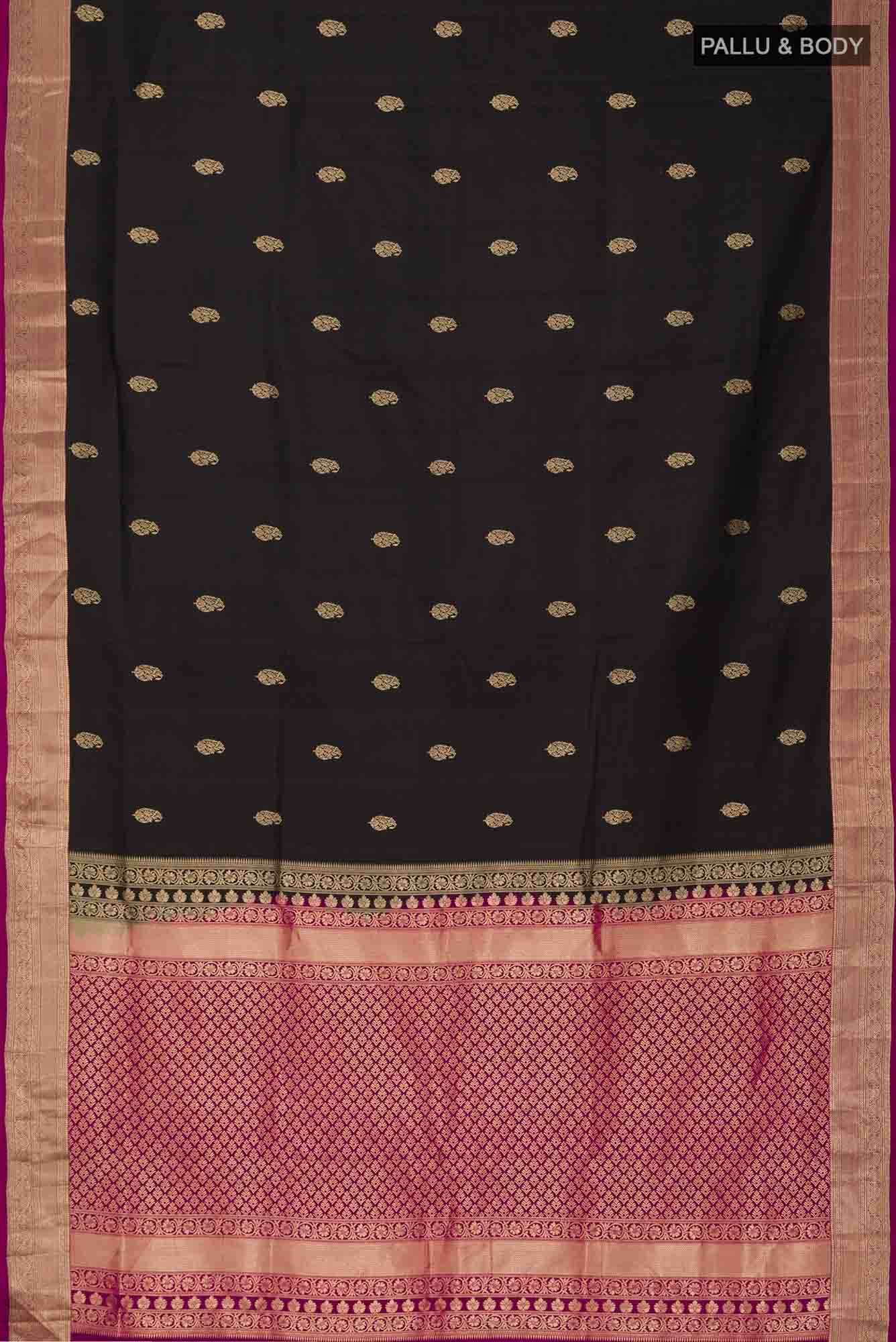Black Soft Silk Saree