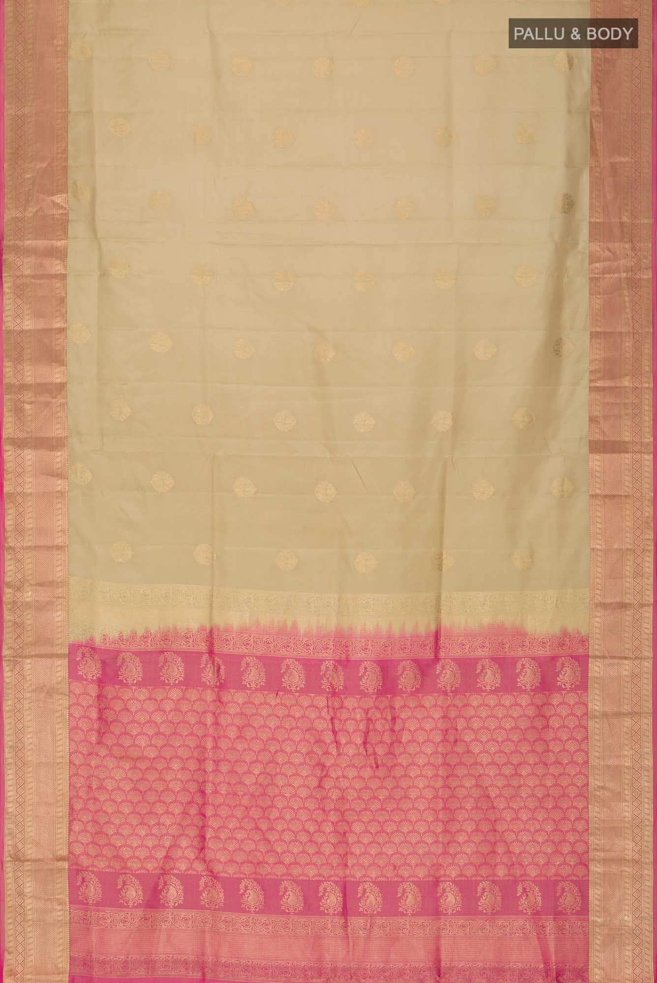 Beige Soft Silk Saree