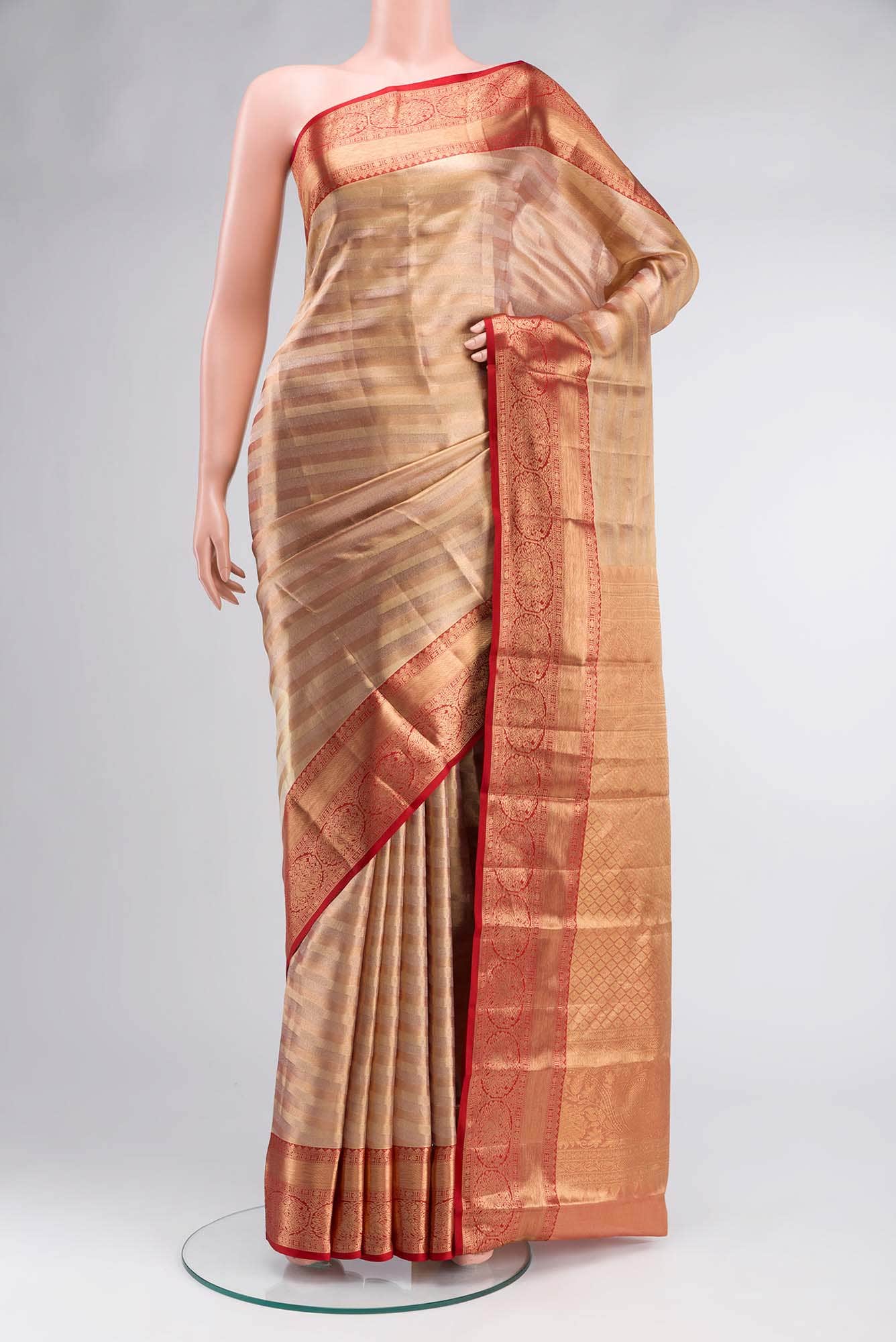 Gold Kanchipuram Tissue Silk Saree