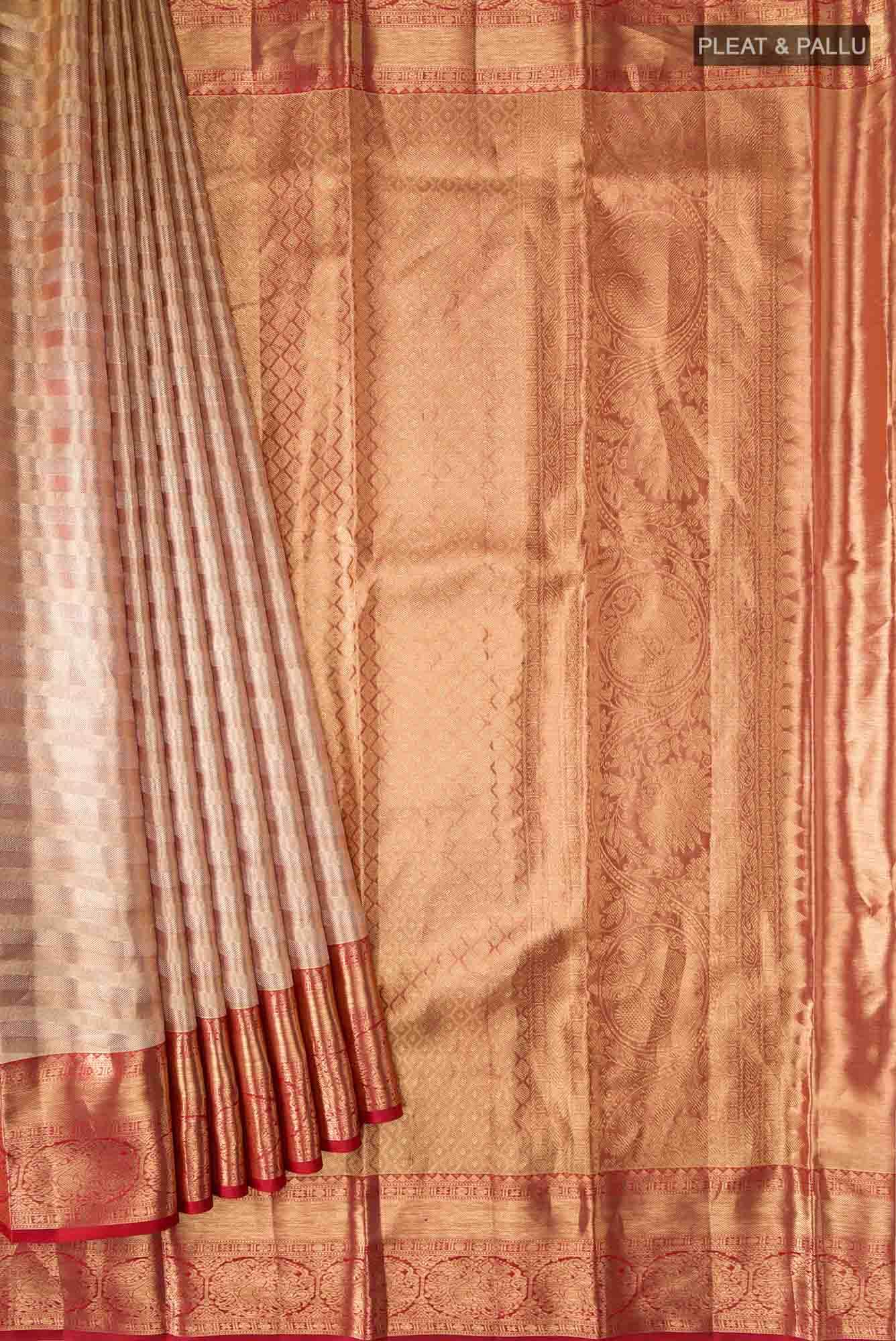 Gold Kanchipuram Tissue Silk Saree
