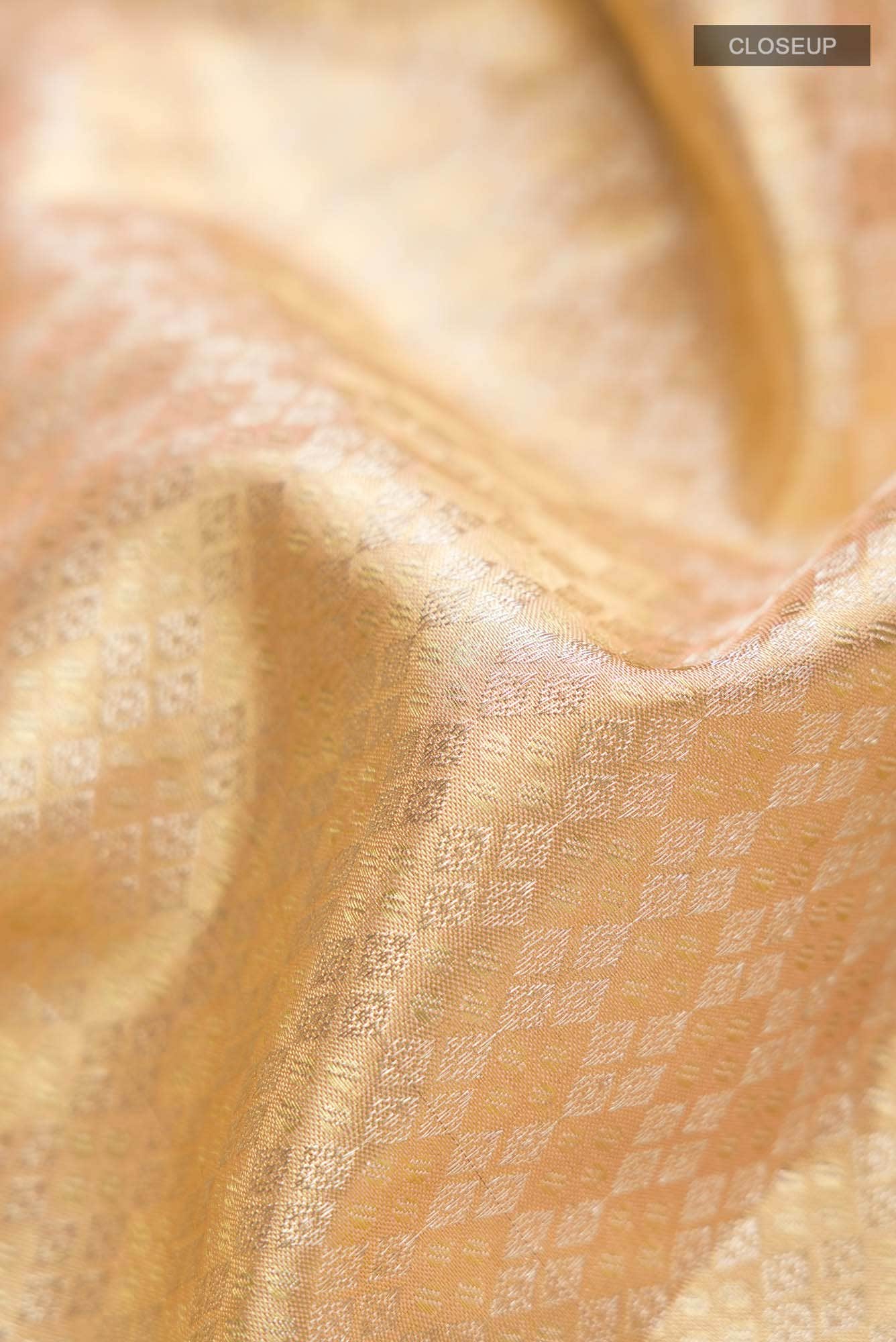 Gold Kanchipuram Tissue Silk Saree