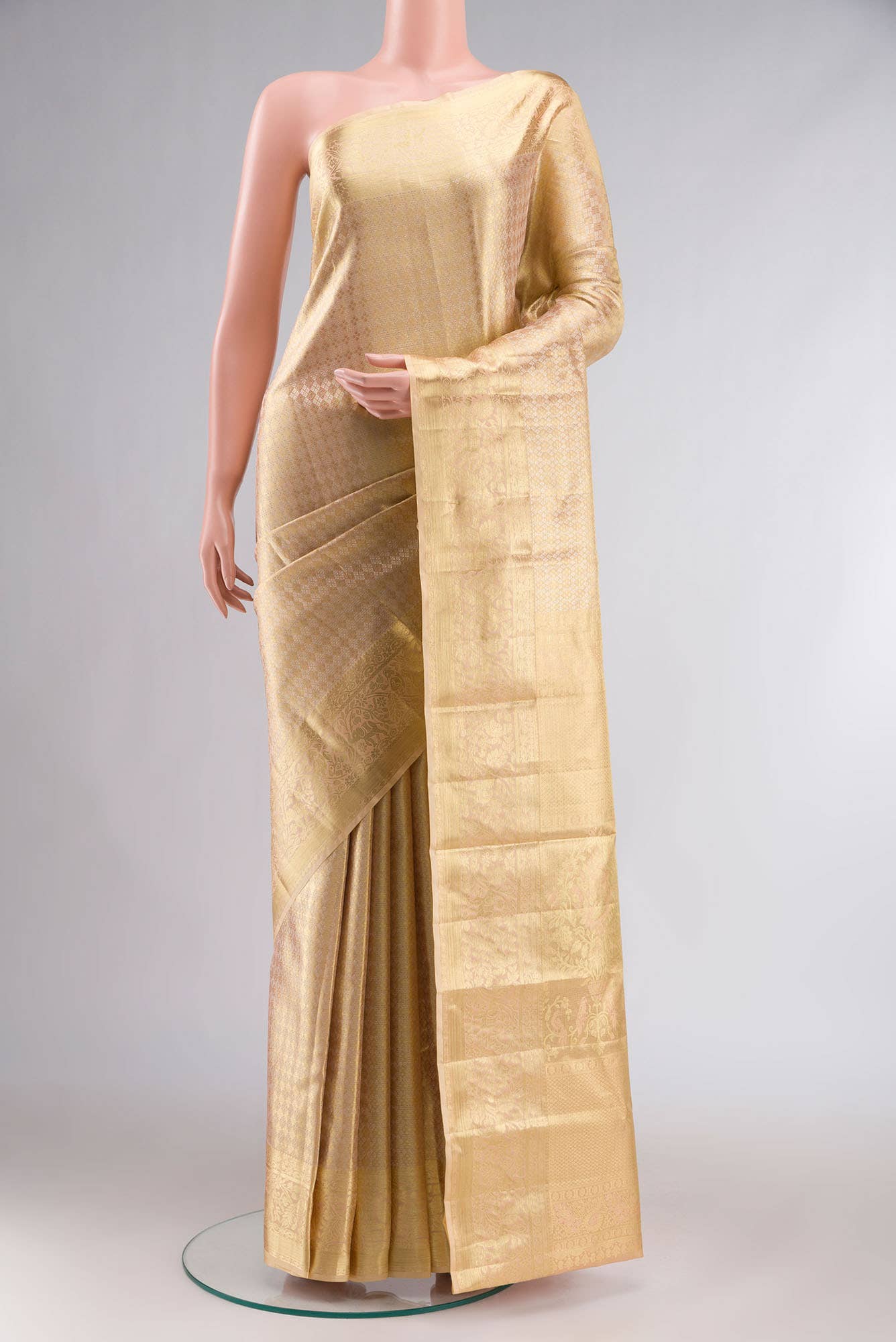 Gold Kanchipuram Tissue Silk Saree