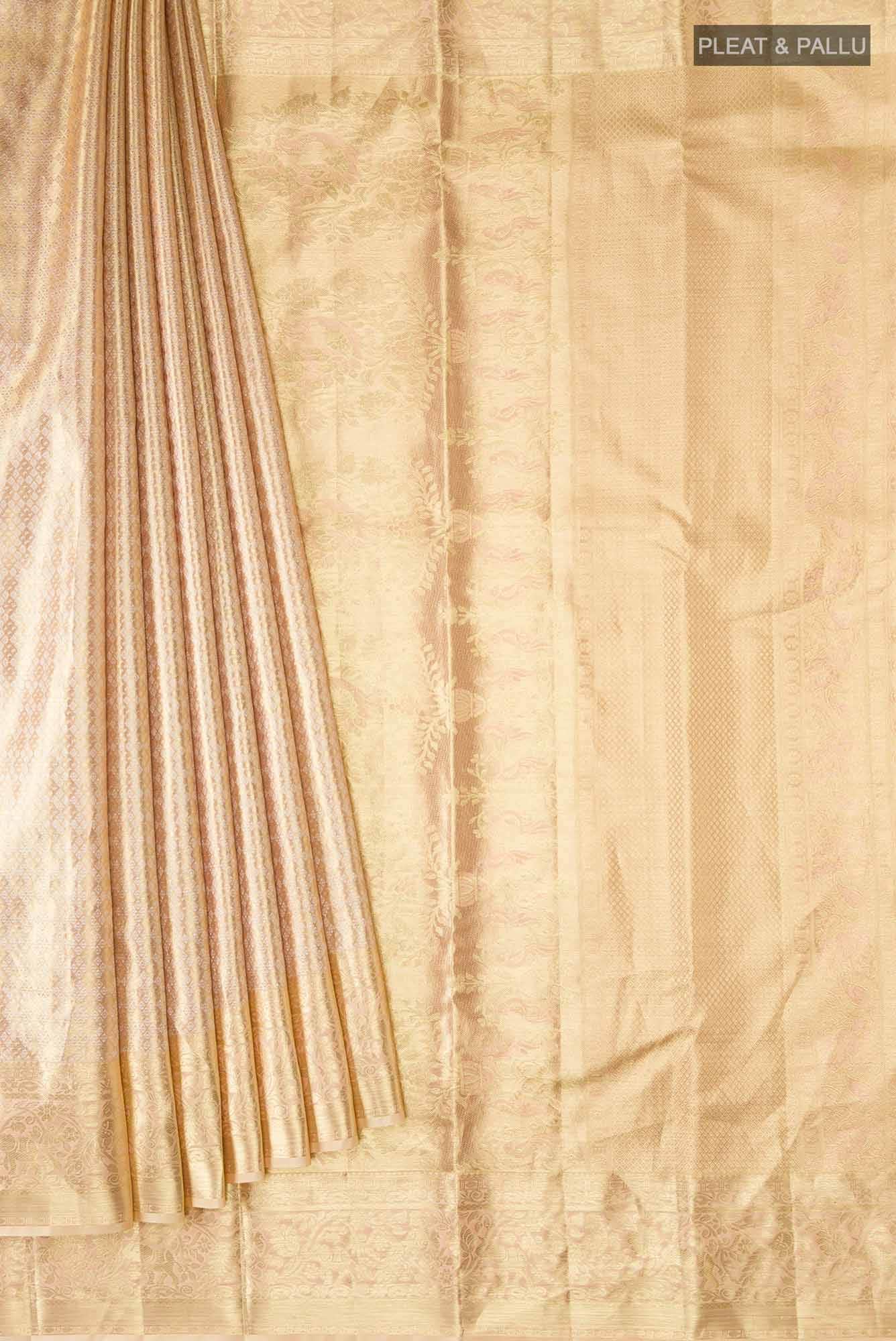 Gold Kanchipuram Tissue Silk Saree