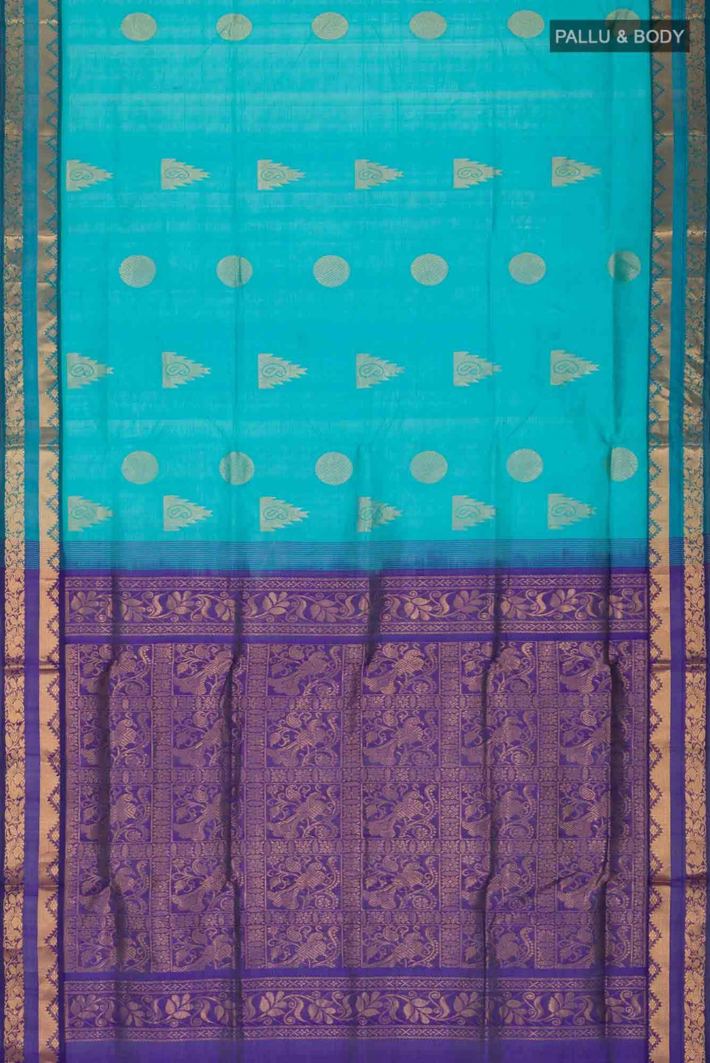 Blue Silk Cotton Saree