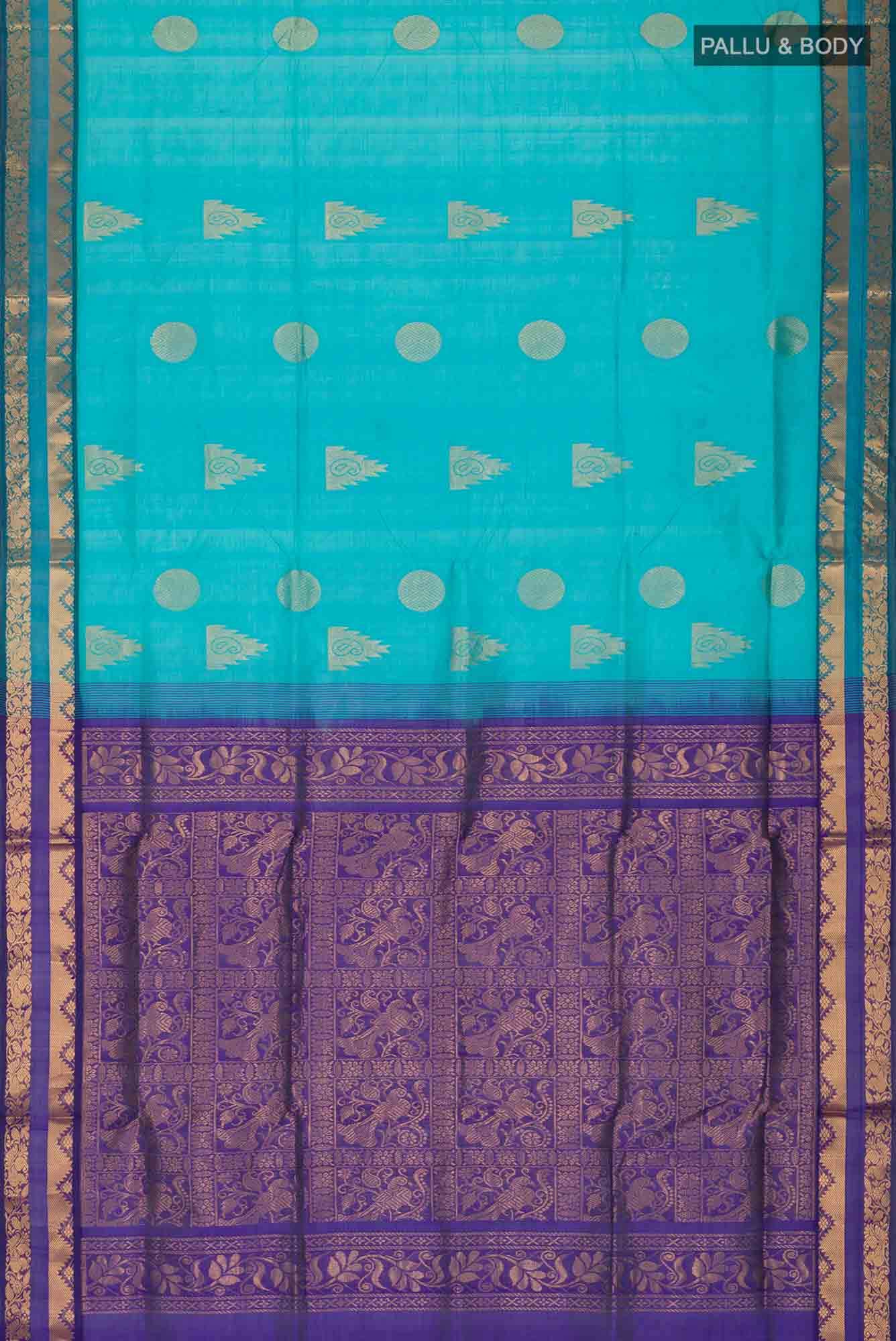 Blue Silk Cotton Saree