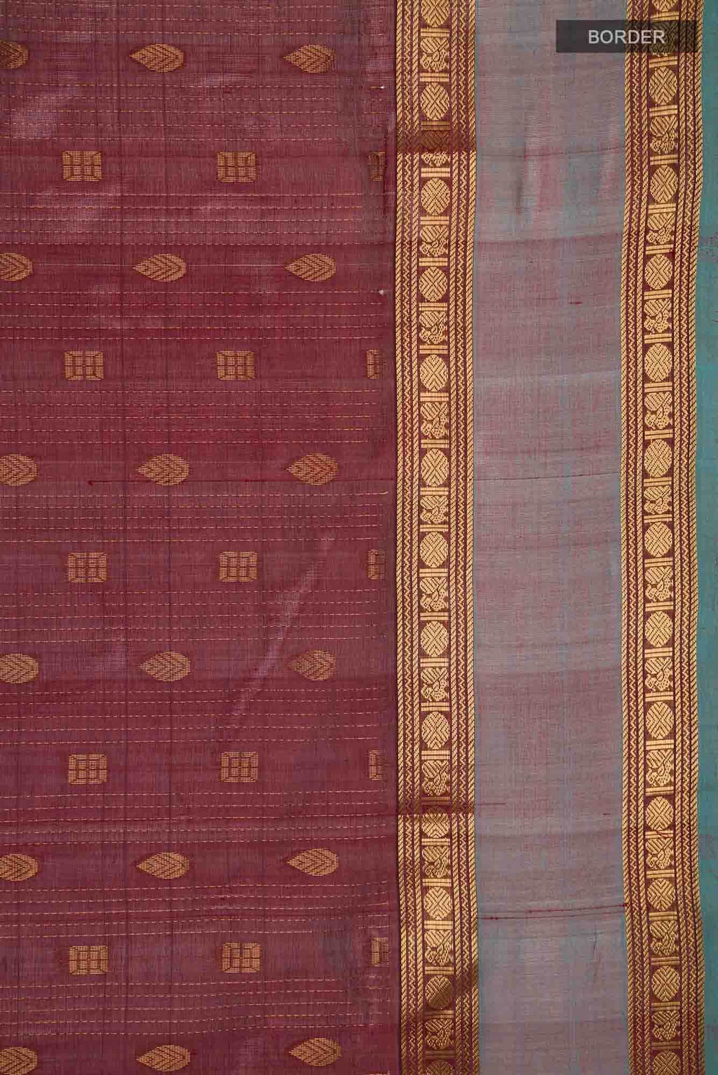 Maroon Silk Cotton Saree