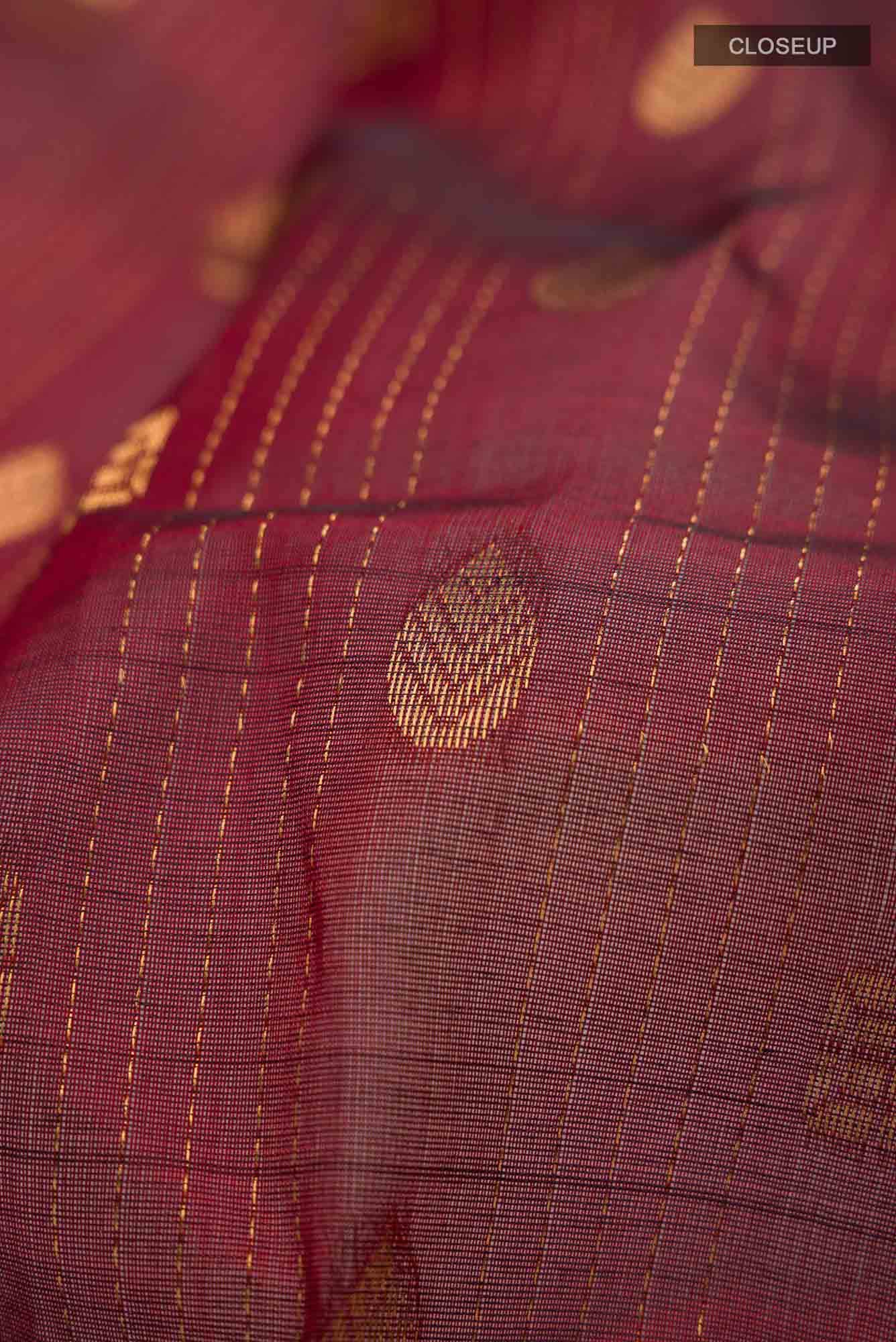 Maroon Silk Cotton Saree