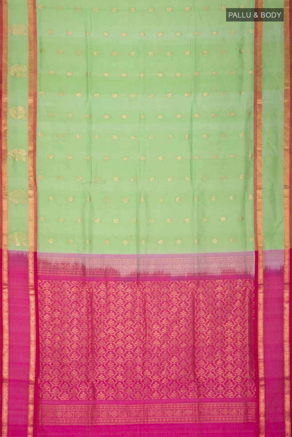Green Silk Cotton Saree