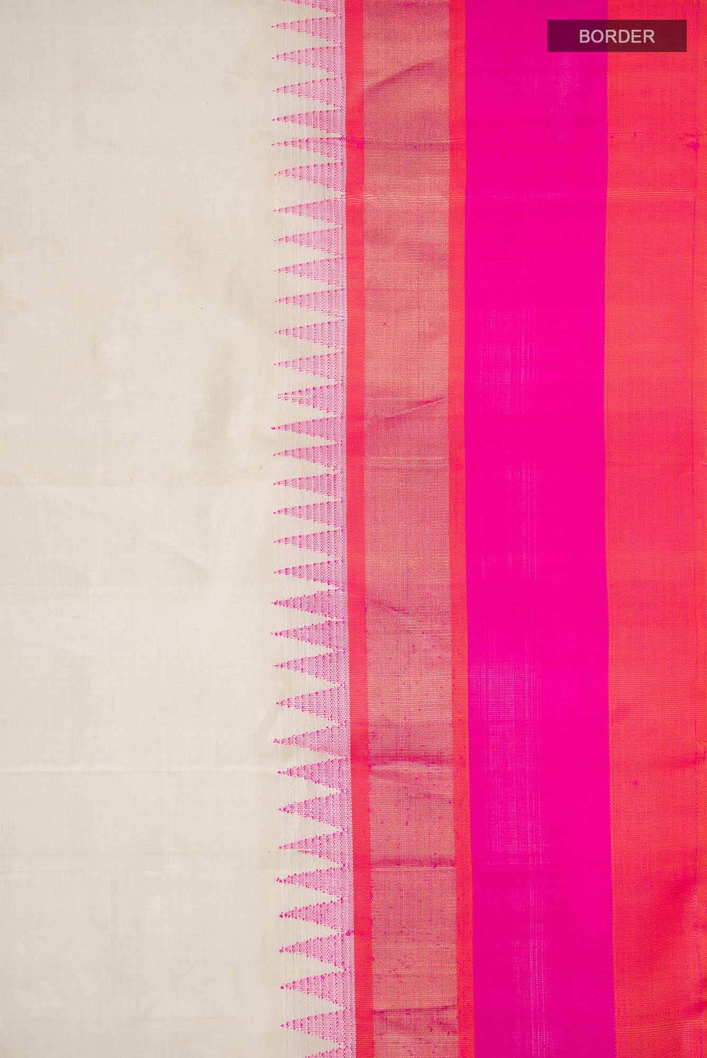 Cream Silk Cotton Saree