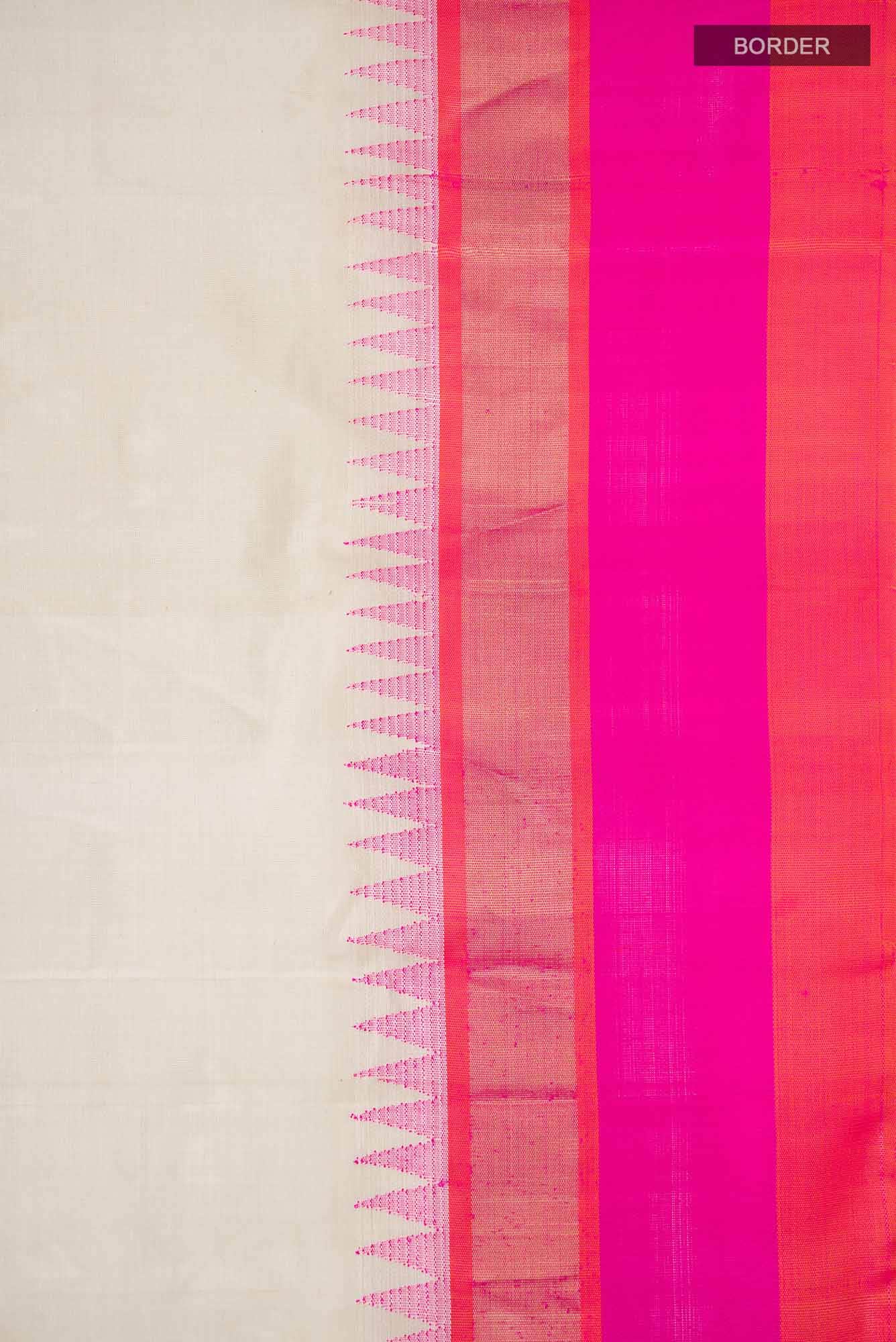 Cream Silk Cotton Saree