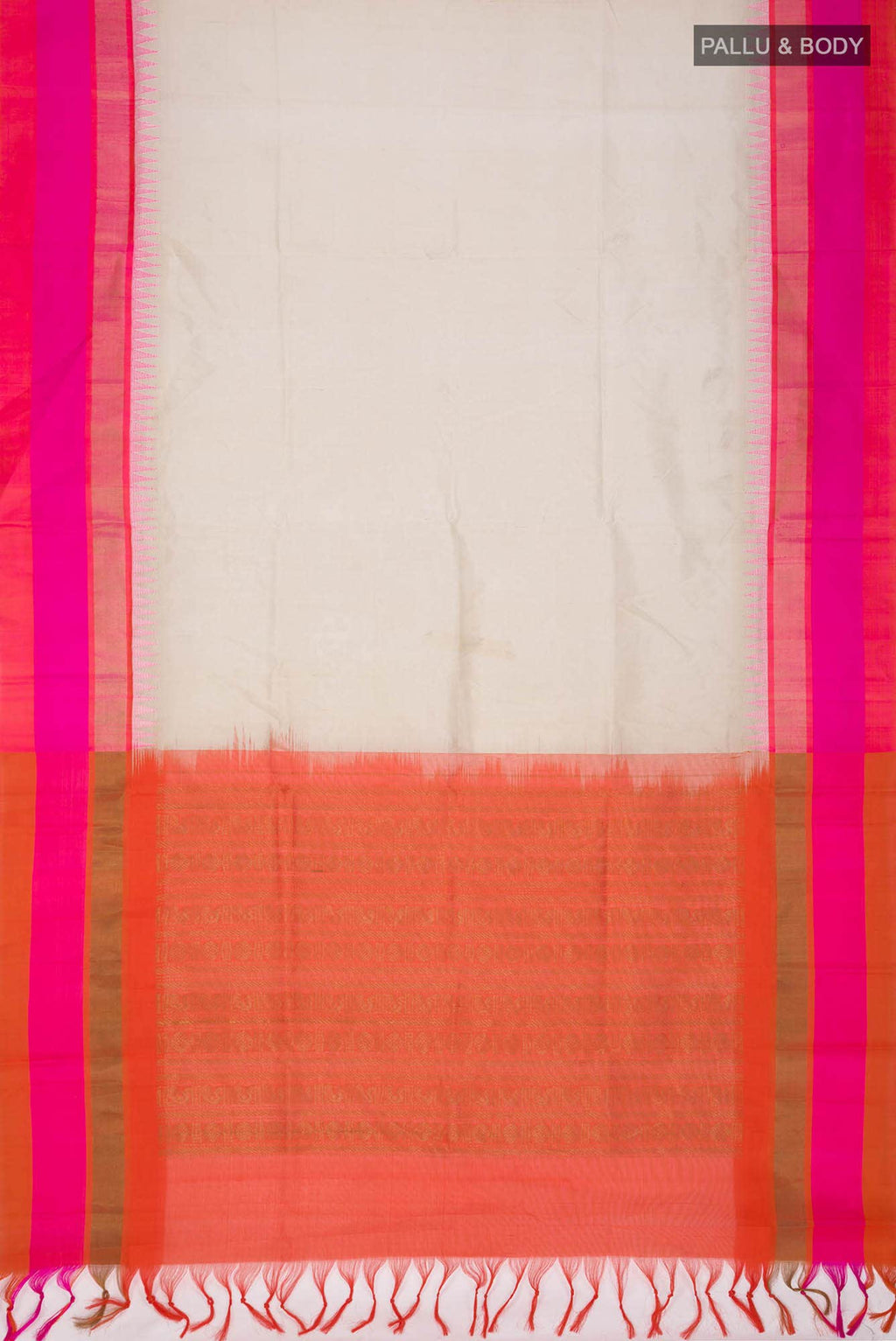 Cream Silk Cotton Saree