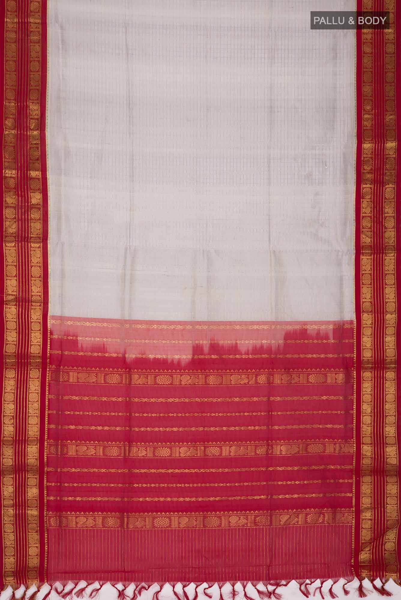 Grey Silk Cotton Saree