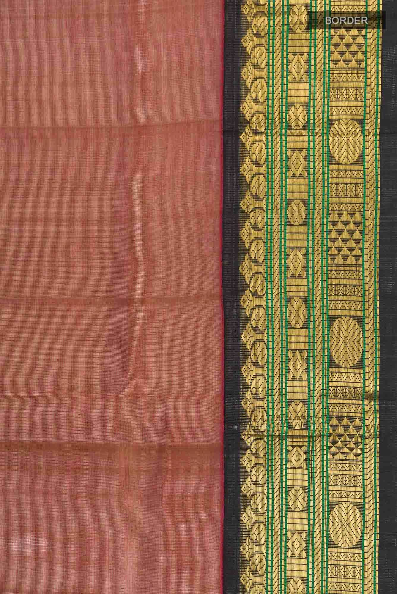 Brown Silk Cotton Saree