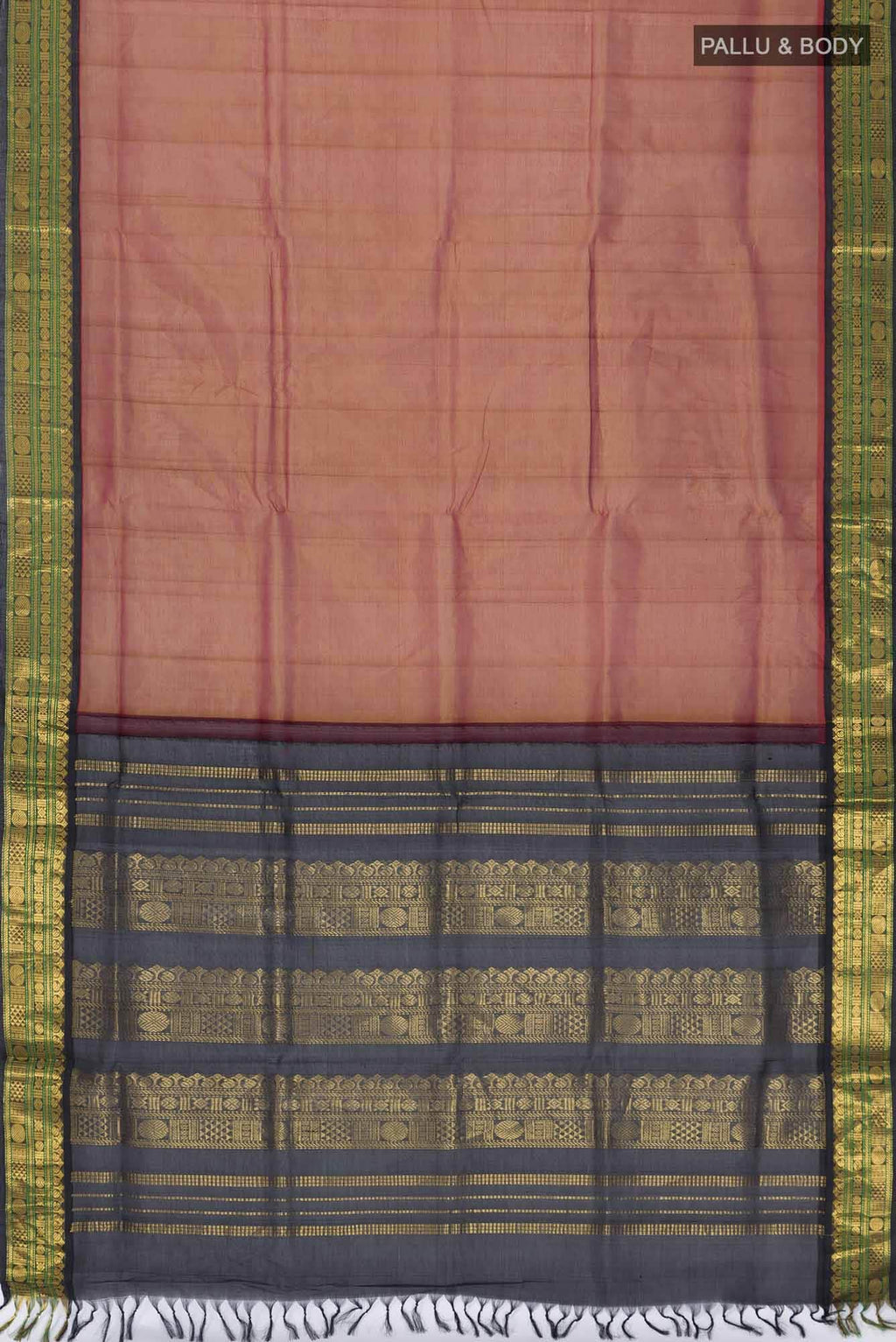 Brown Silk Cotton Saree
