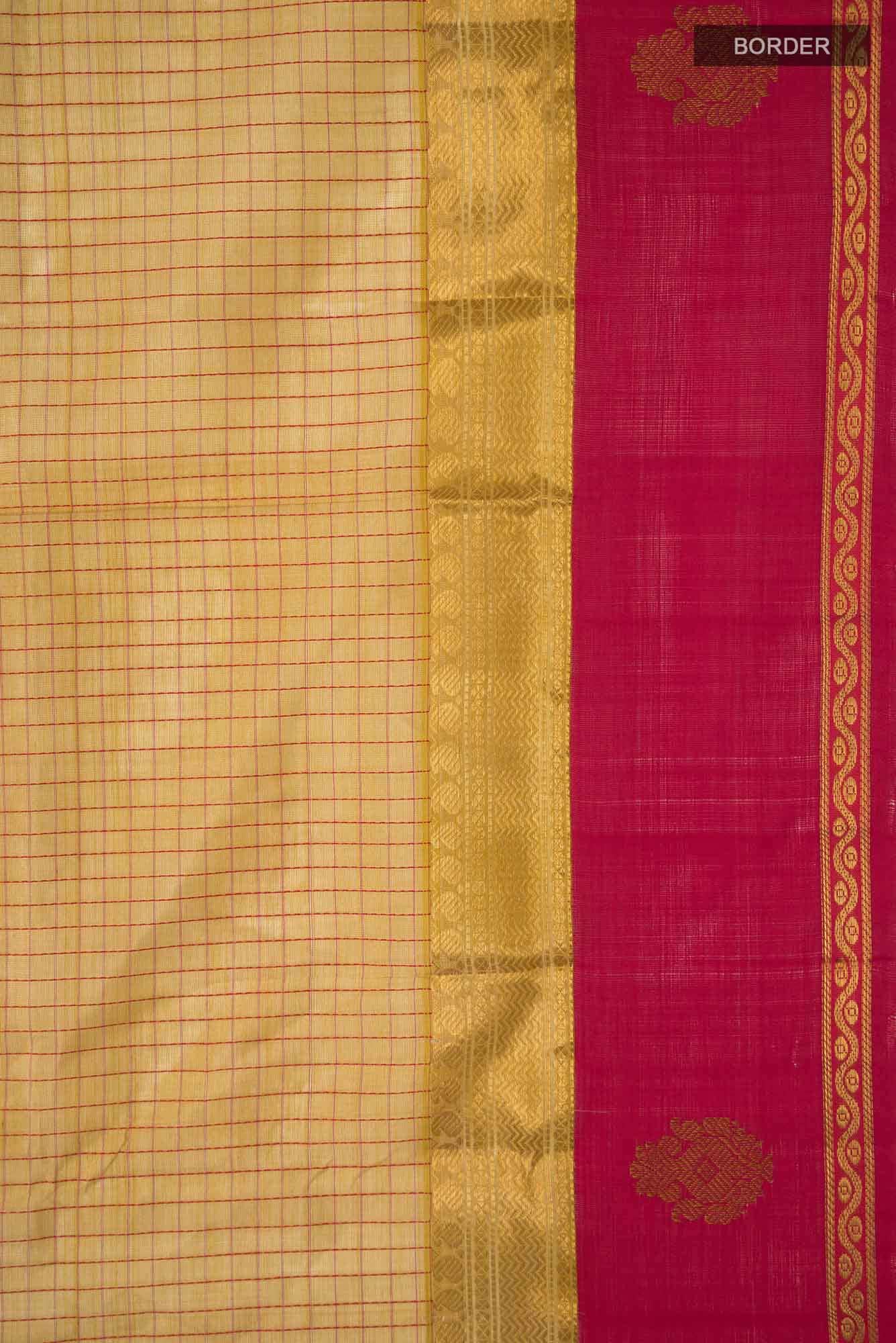 Yellow Silk Cotton Saree