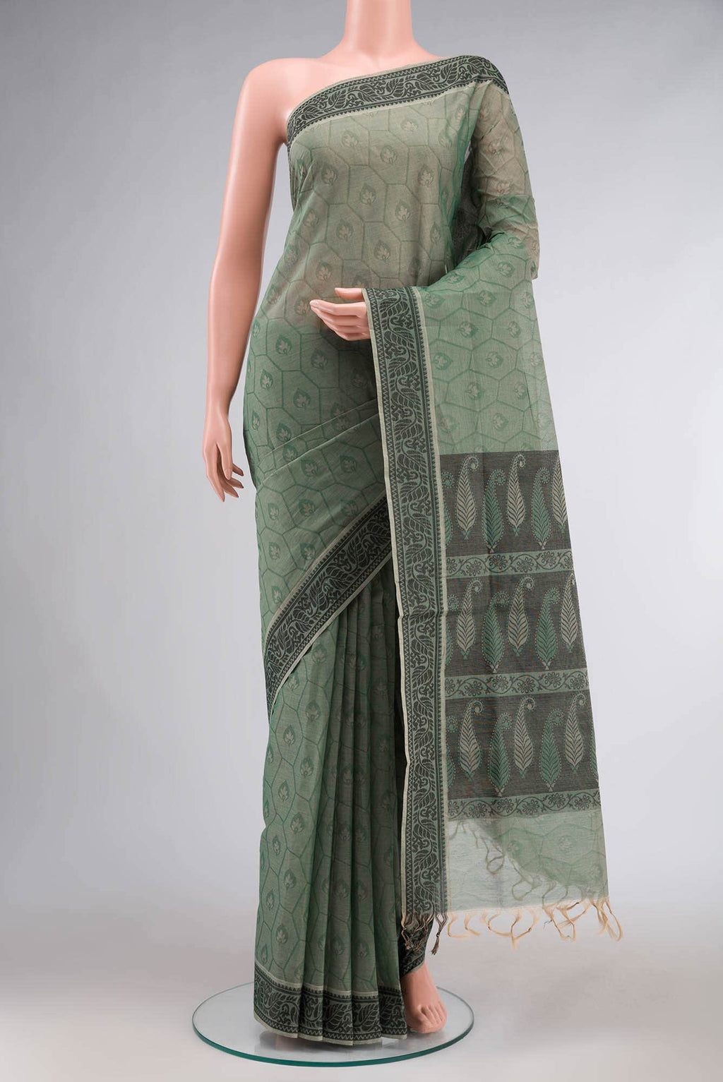 Green Coimbatore Cotton Saree