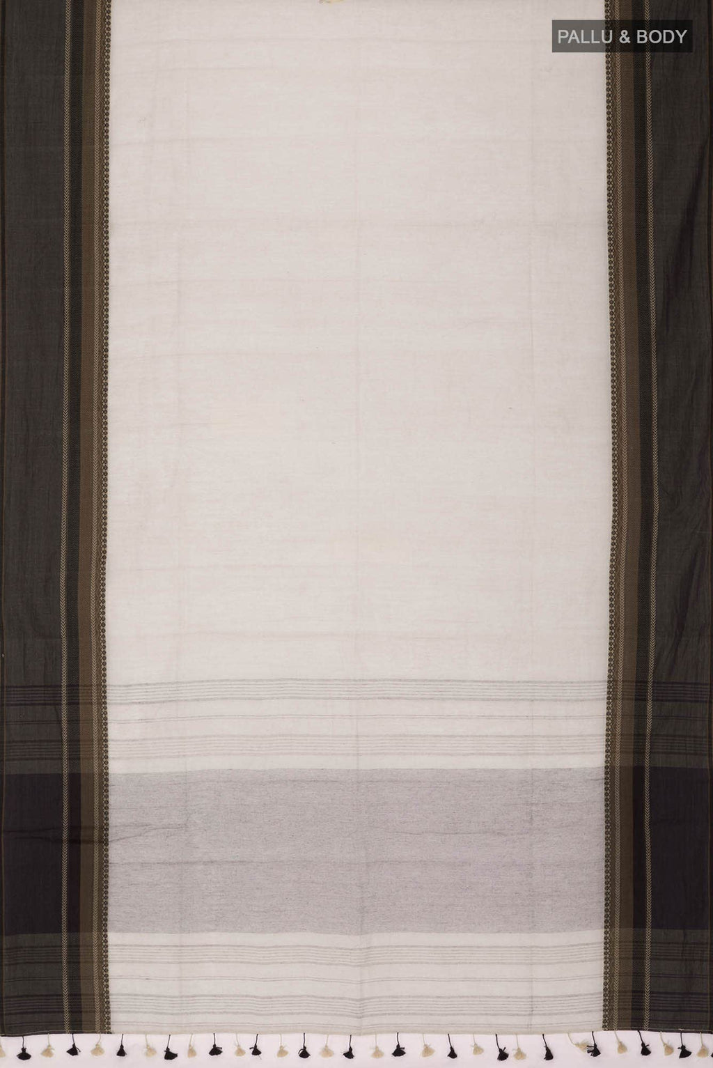 Beige Bengal Cotton Saree