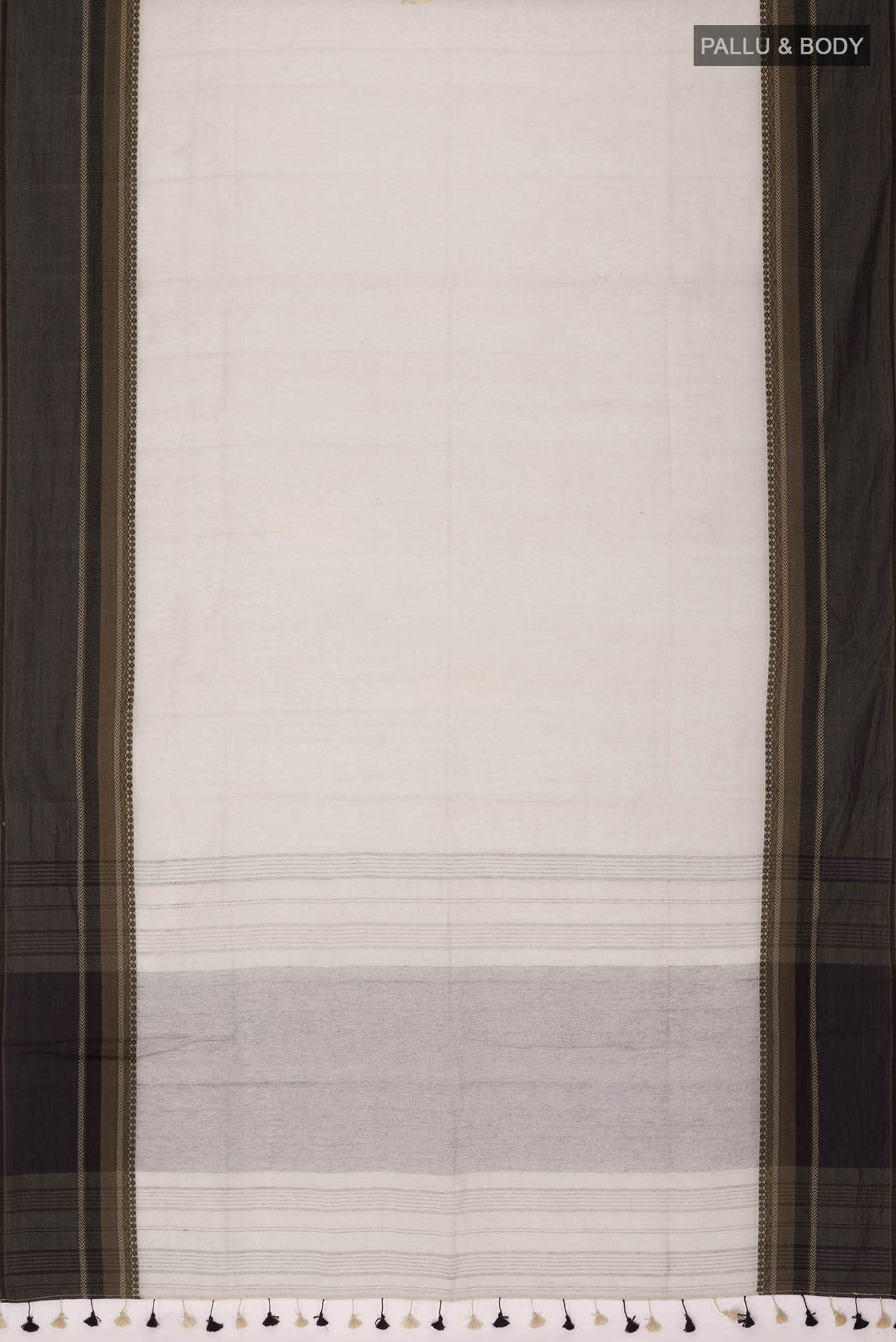 Beige Bengal Cotton Saree