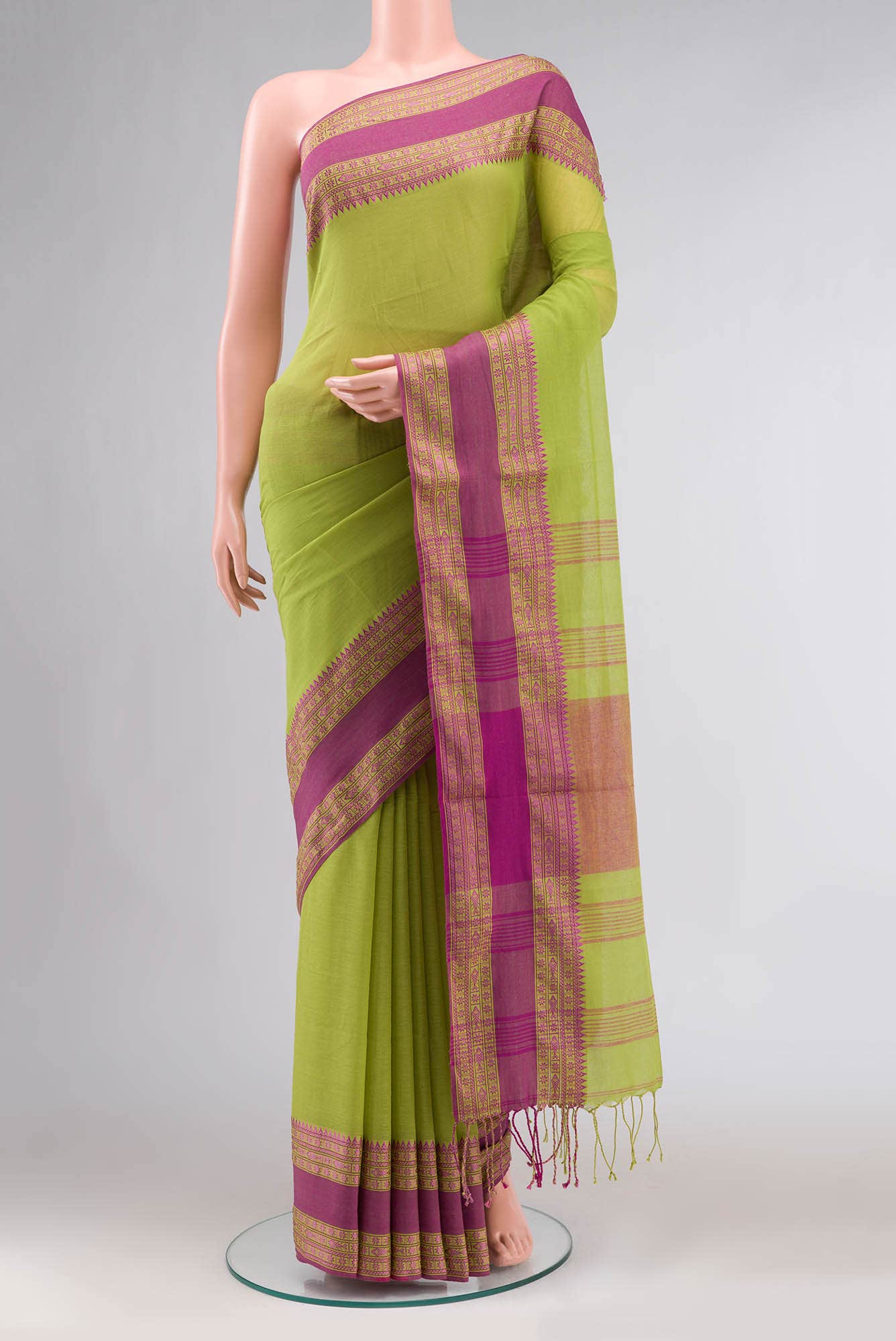 Green Bengal Cotton Saree