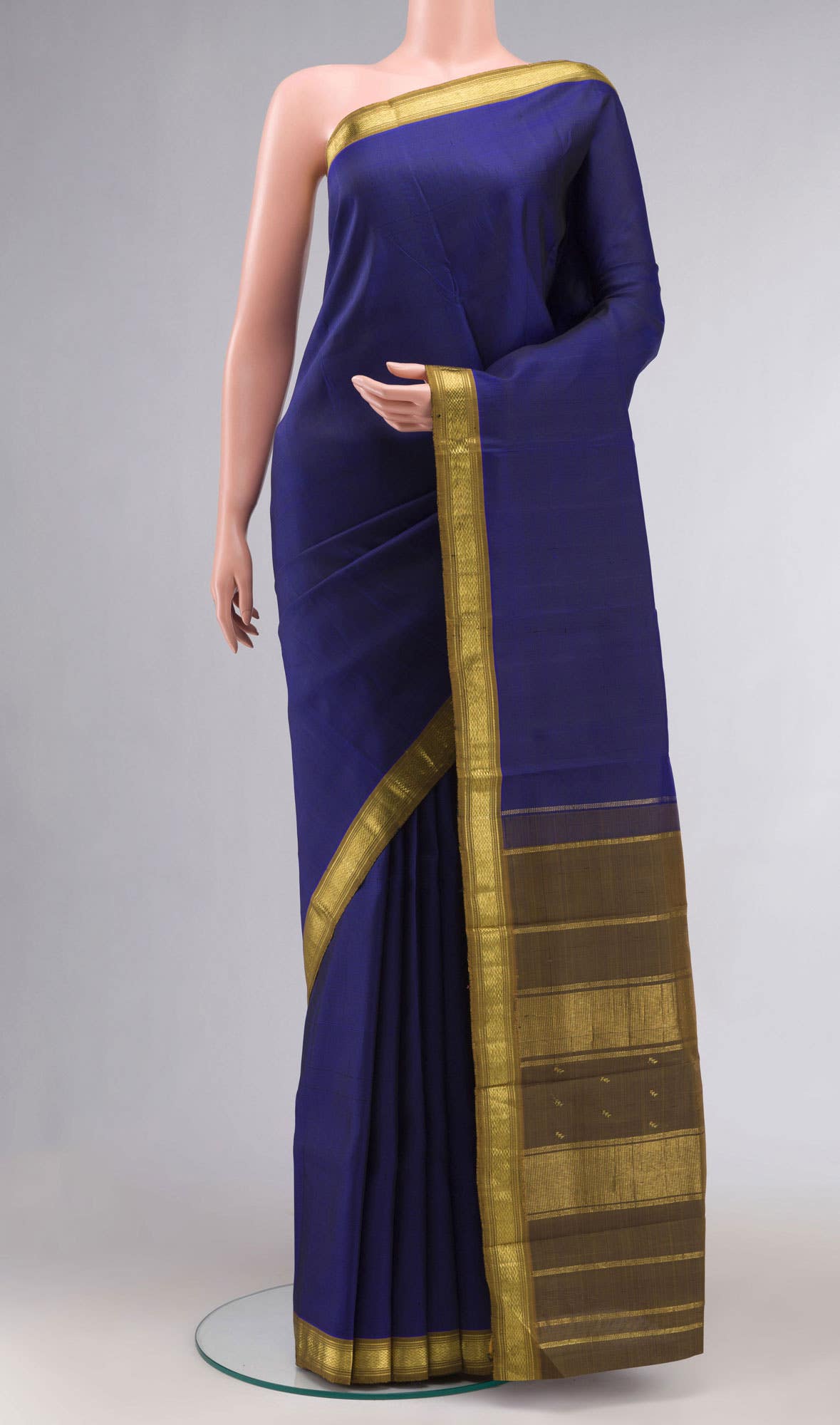 Blue Kanchipuram Silk Saree