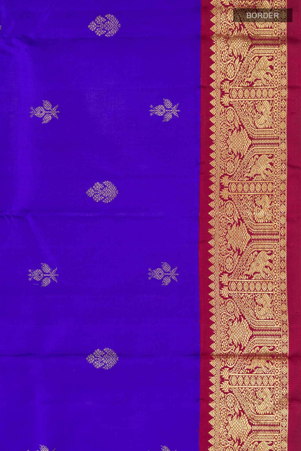 Blue Kanchipuram Silk Saree