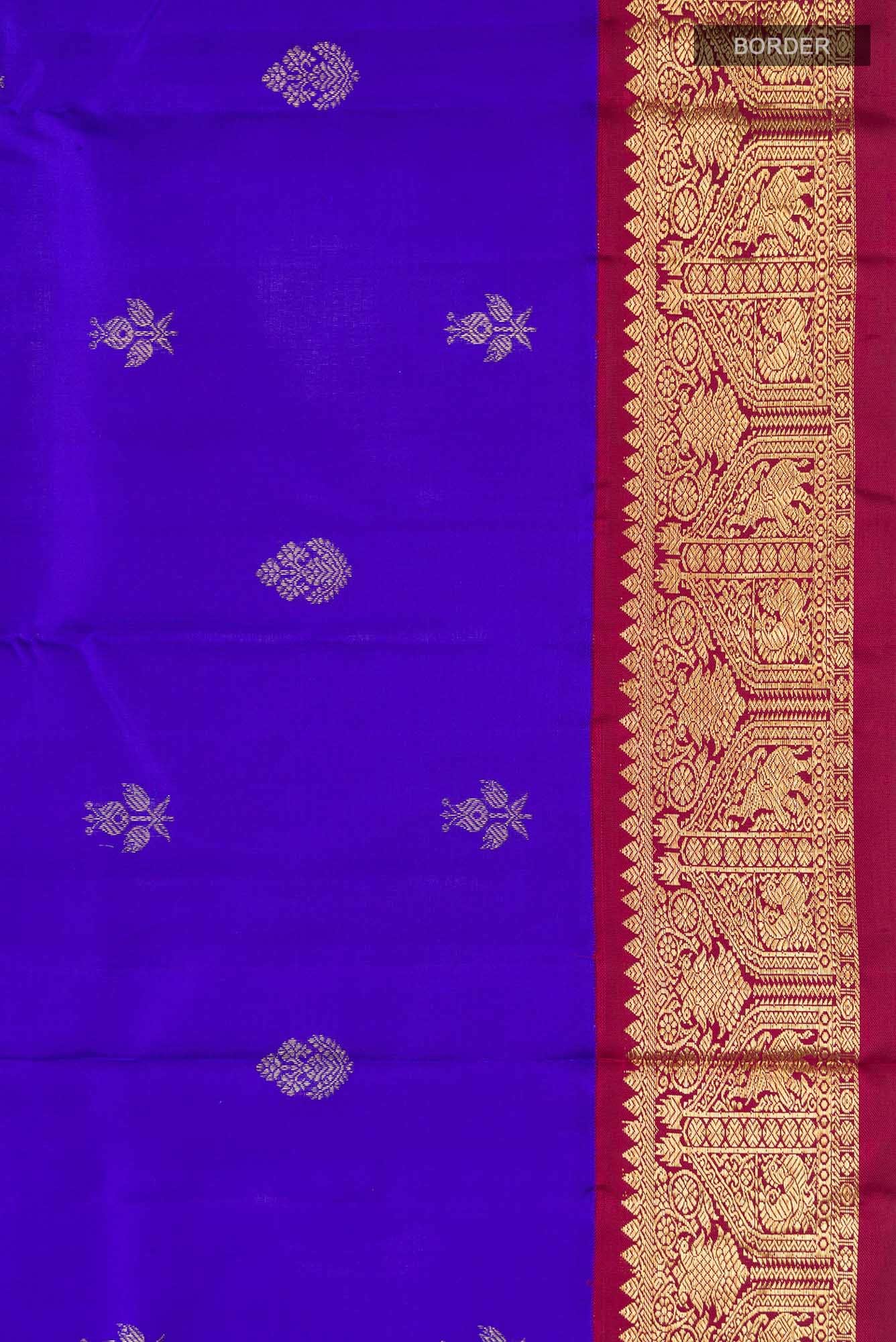 Blue Kanchipuram Silk Saree