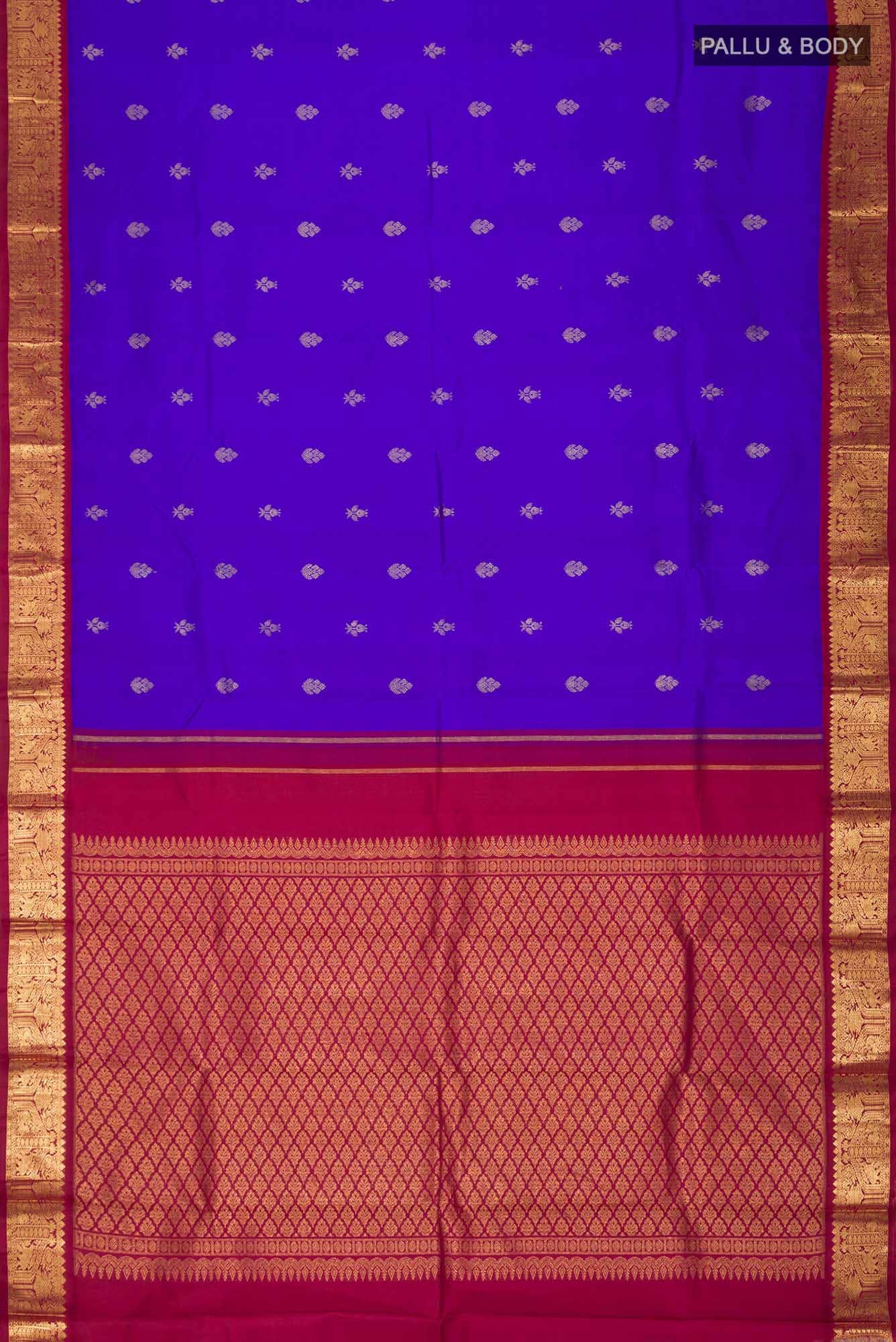 Blue Kanchipuram Silk Saree