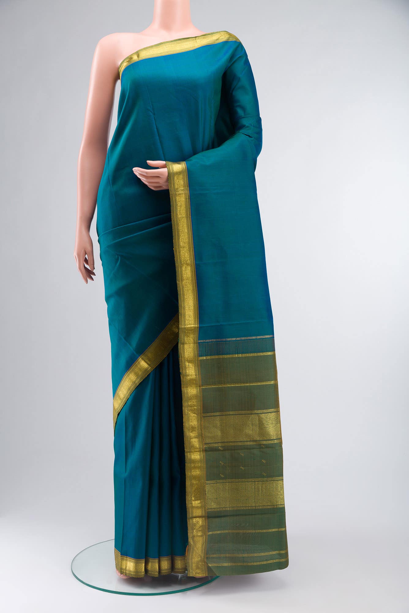 Blue Kanchipuram Silk Saree