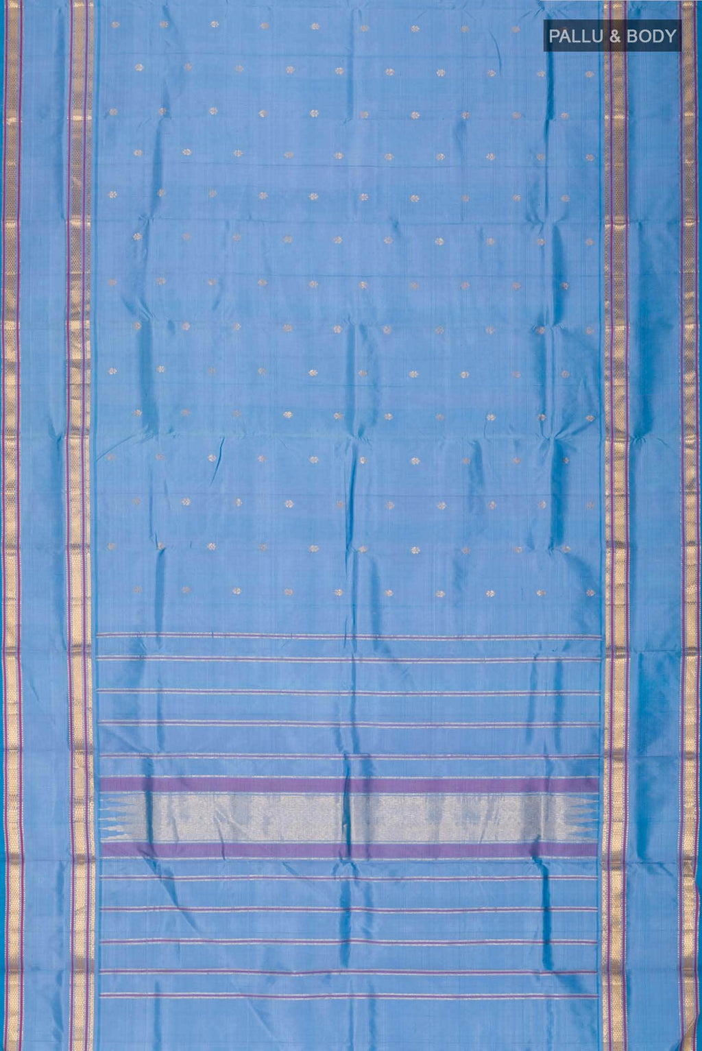 Blue Kanchipuram Silk Saree