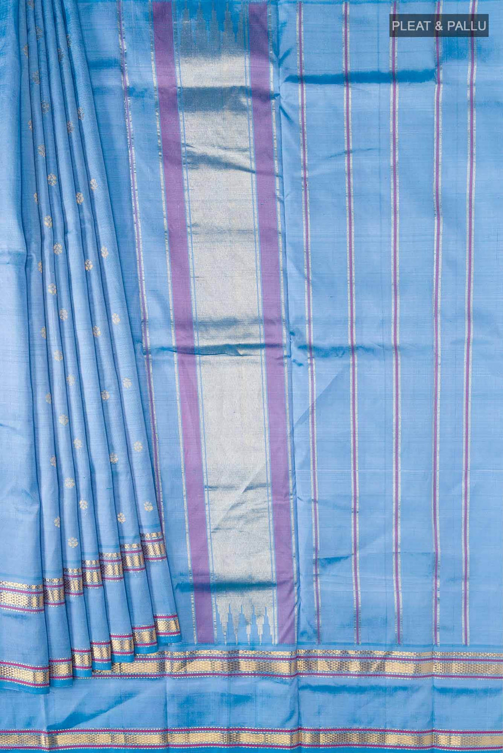 Blue Kanchipuram Silk Saree