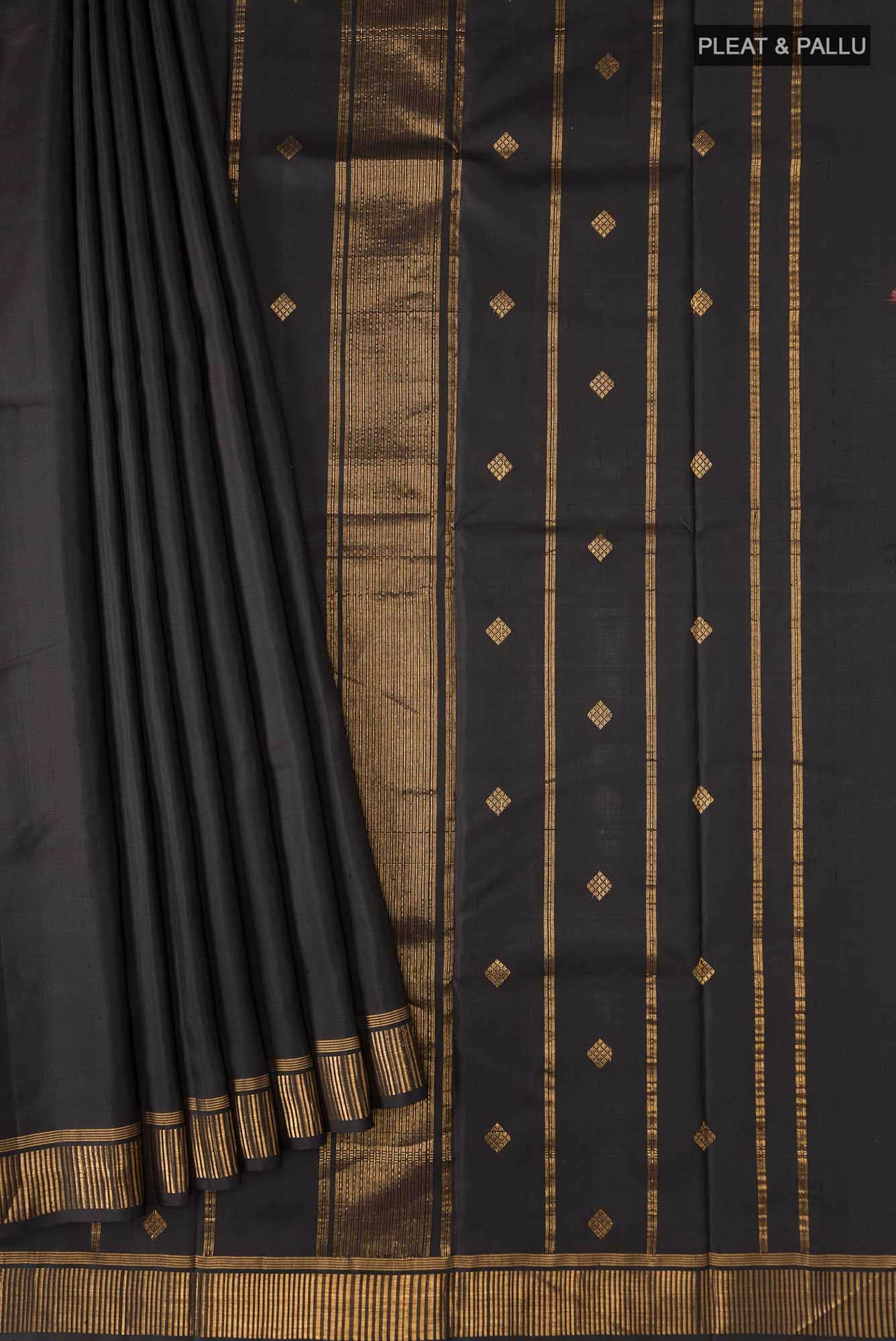 Black Kanchipuram Silk Saree