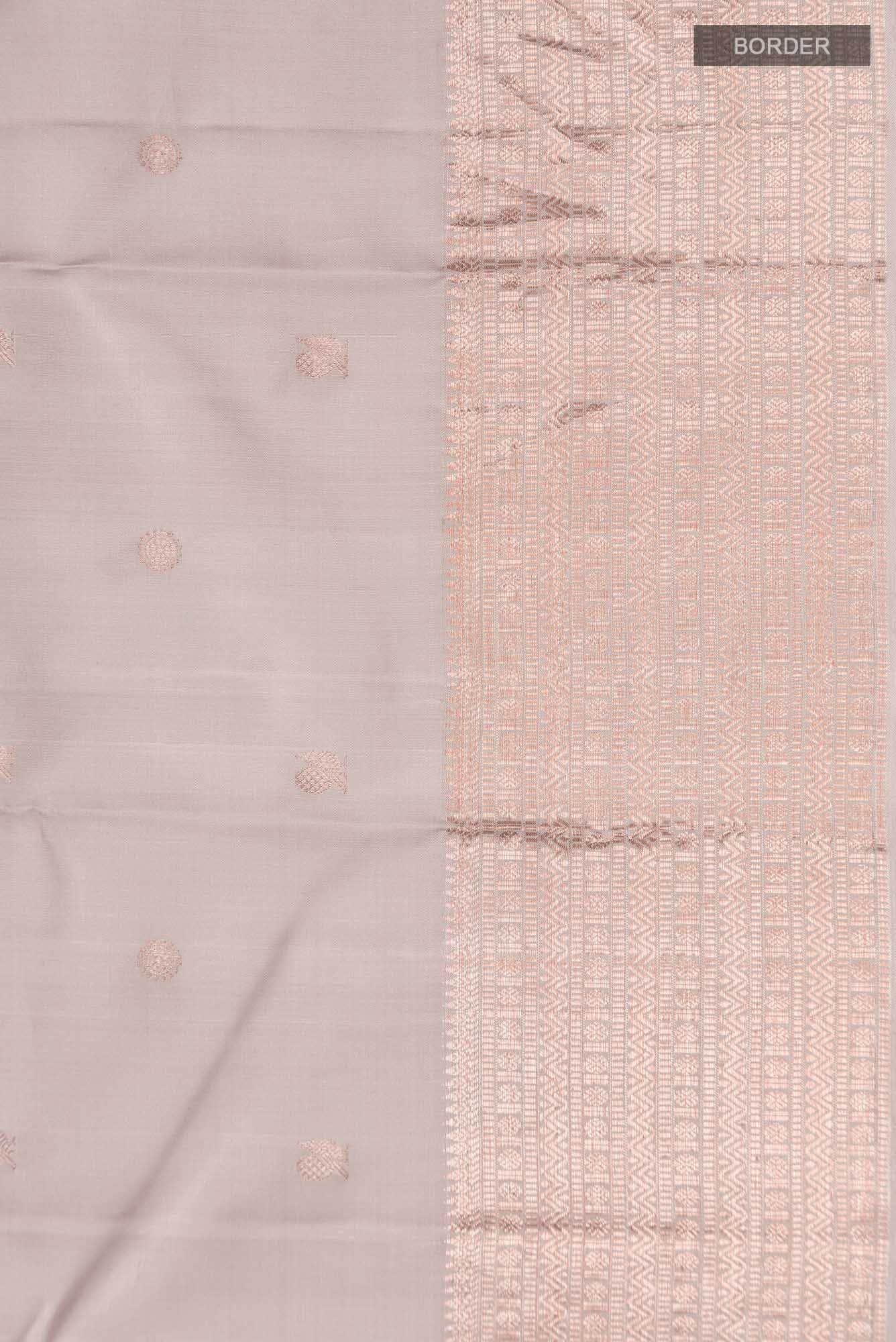 Beige Kanchipuram Silk Saree