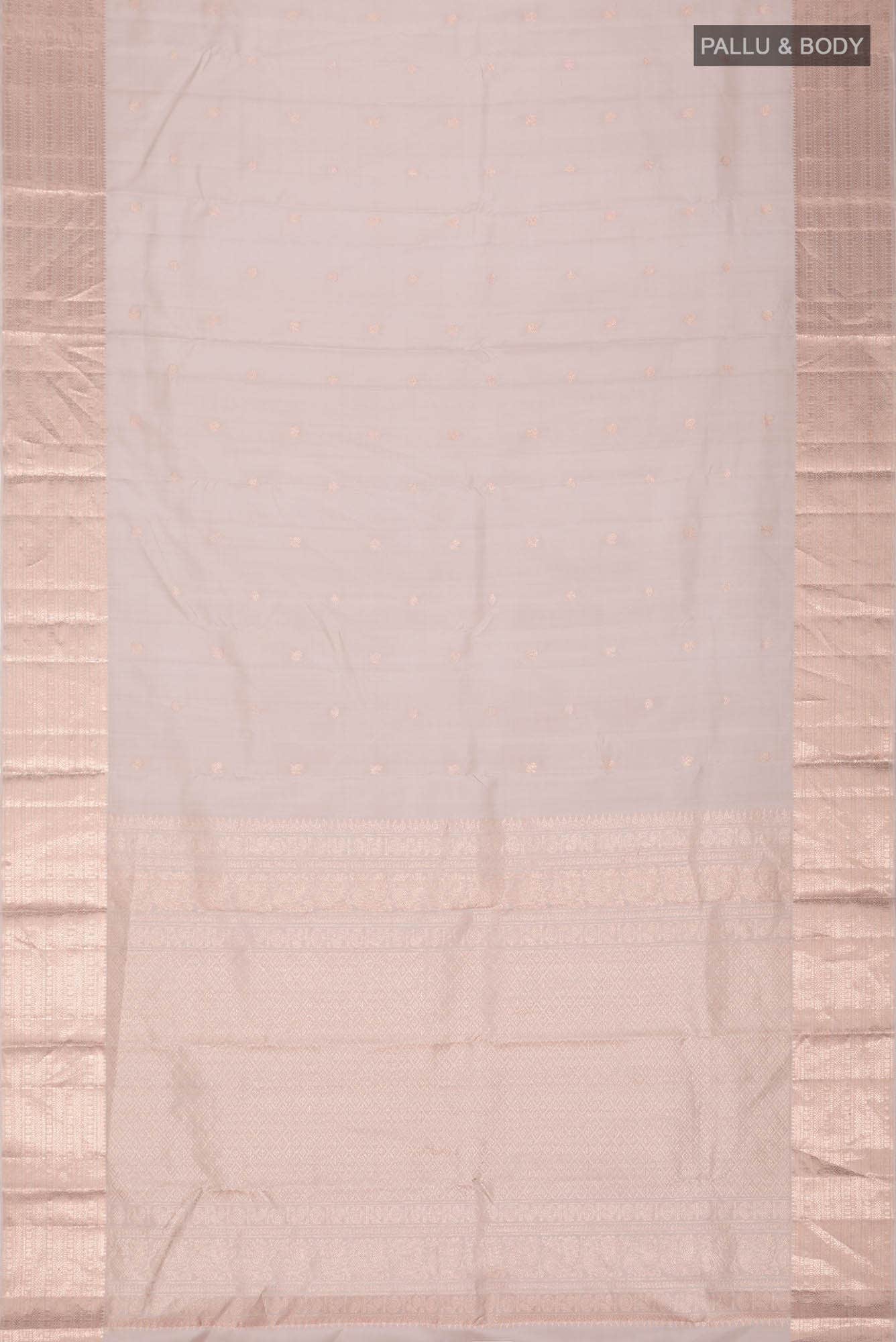 Beige Kanchipuram Silk Saree
