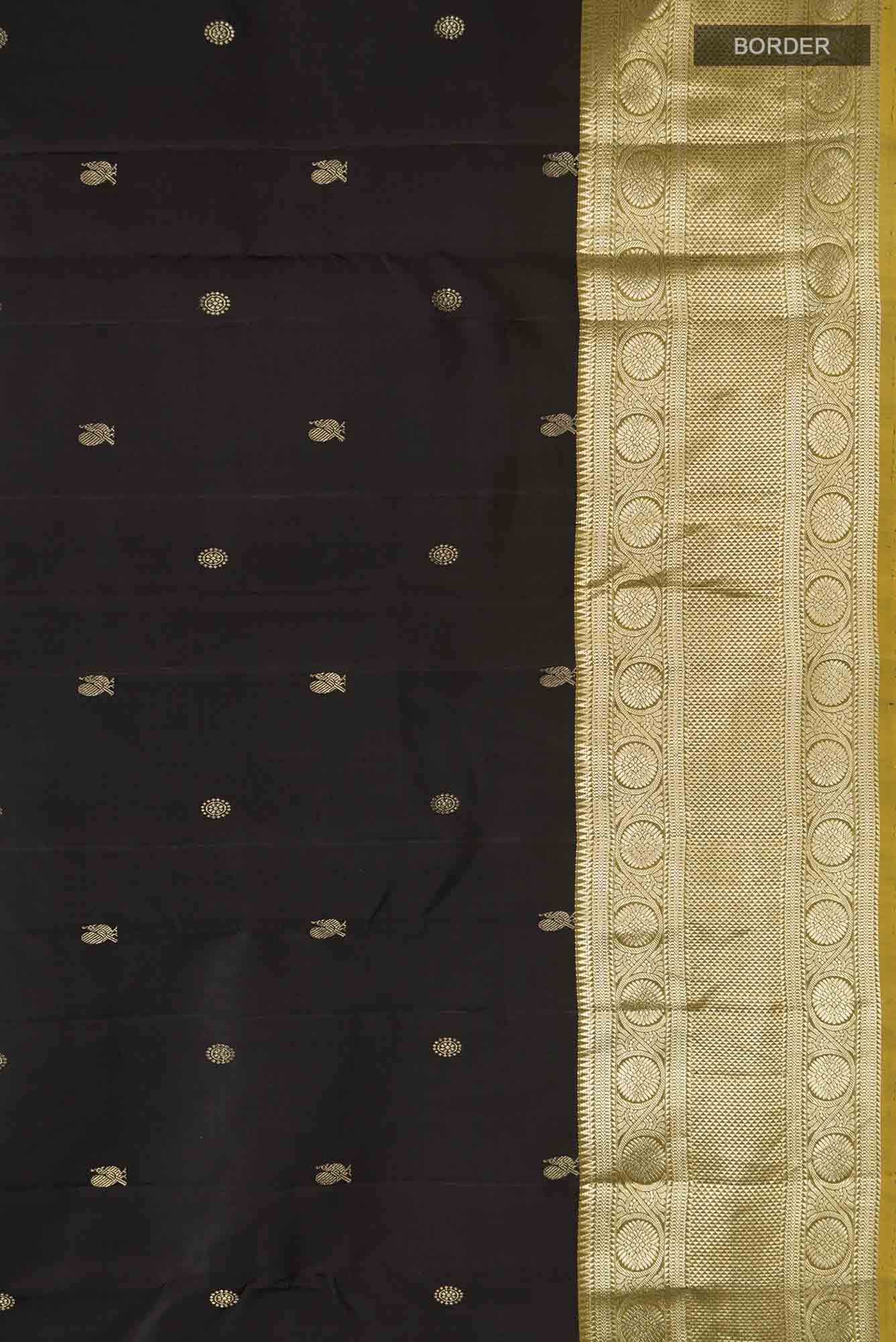 Black Kanchipuram Silk Saree