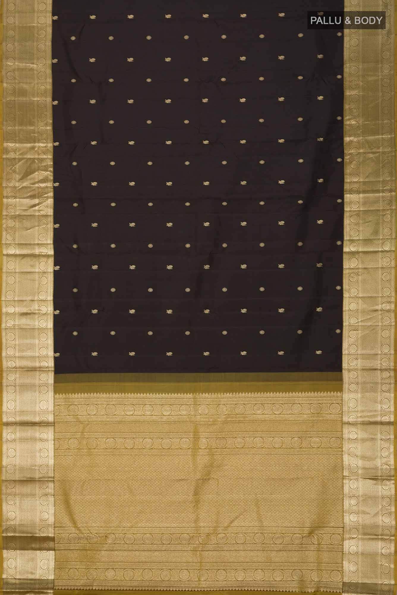 Black Kanchipuram Silk Saree