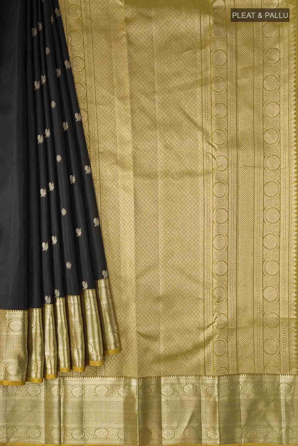 Black Kanchipuram Silk Saree