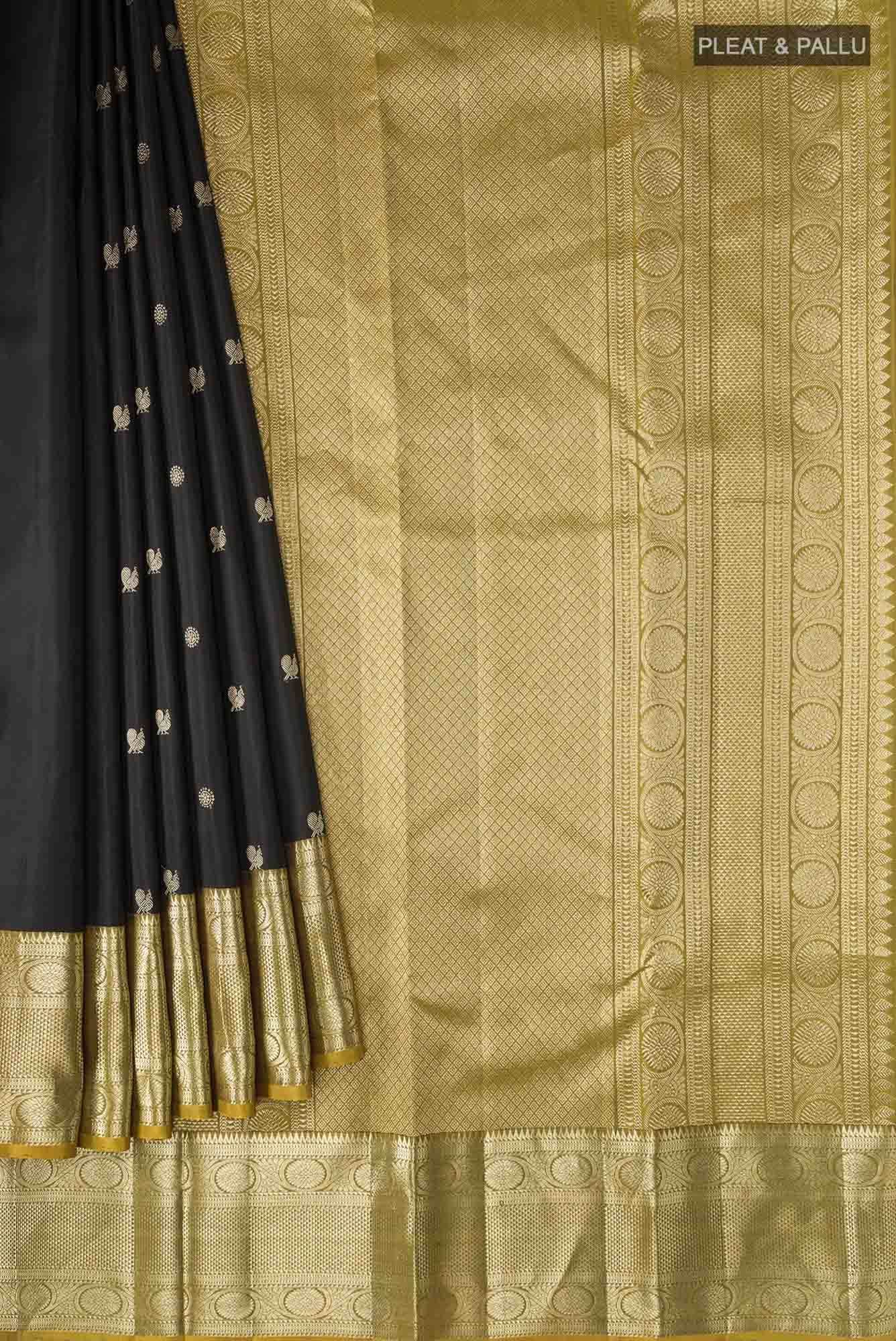 Black Kanchipuram Silk Saree
