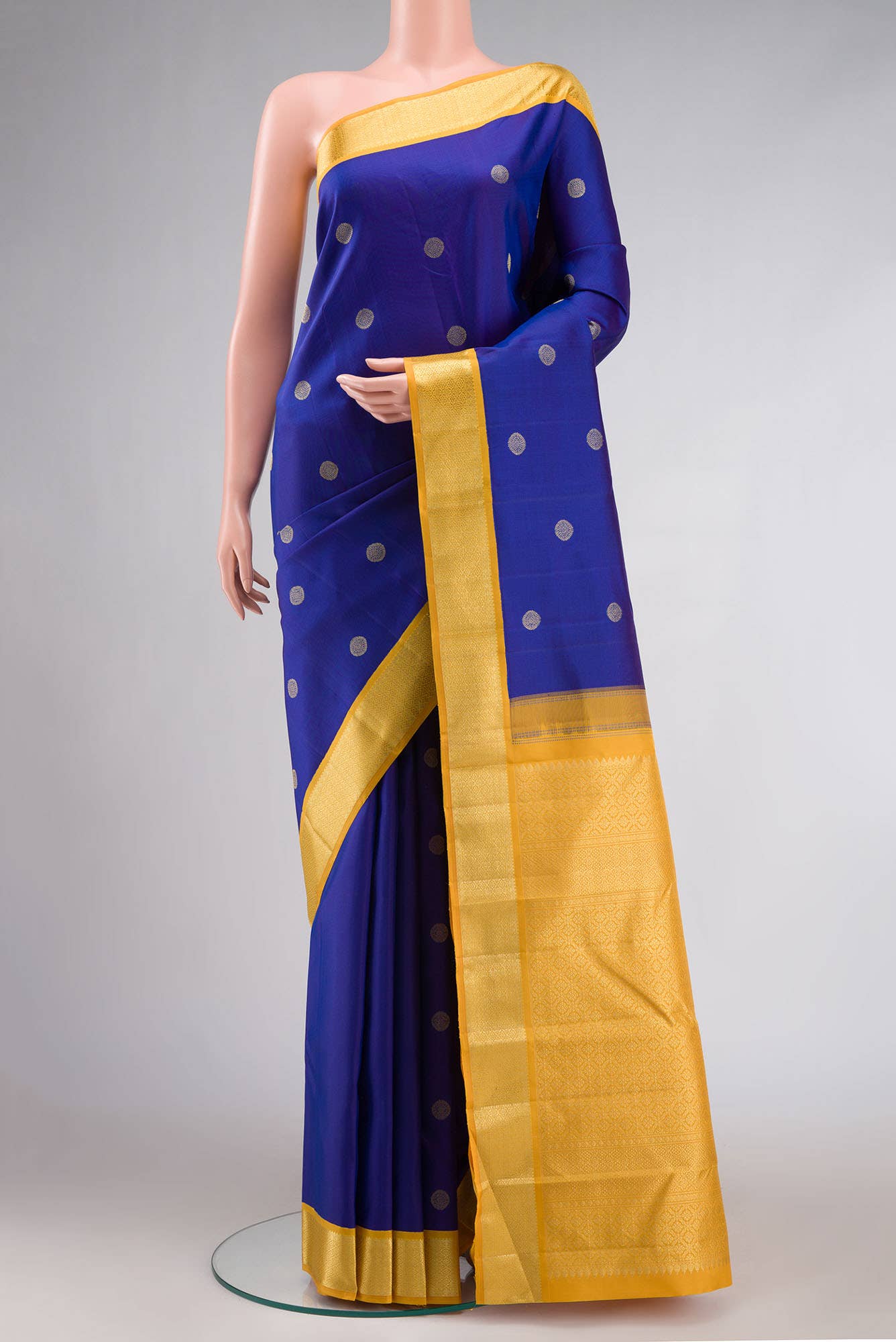 Blue Kanchipuram Silk Saree