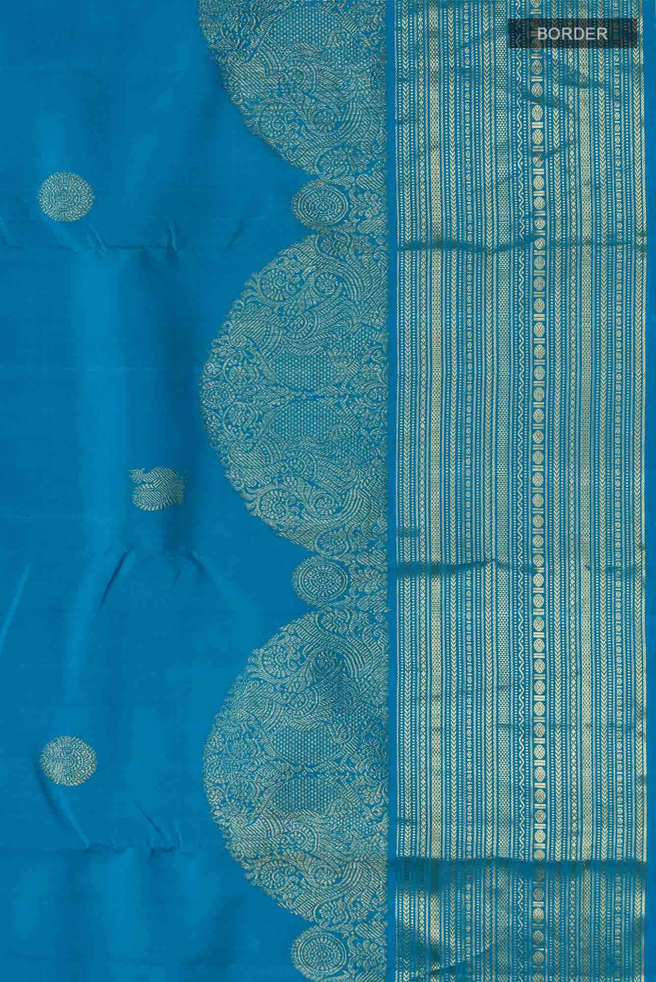Blue Kanchipuram Silk Saree