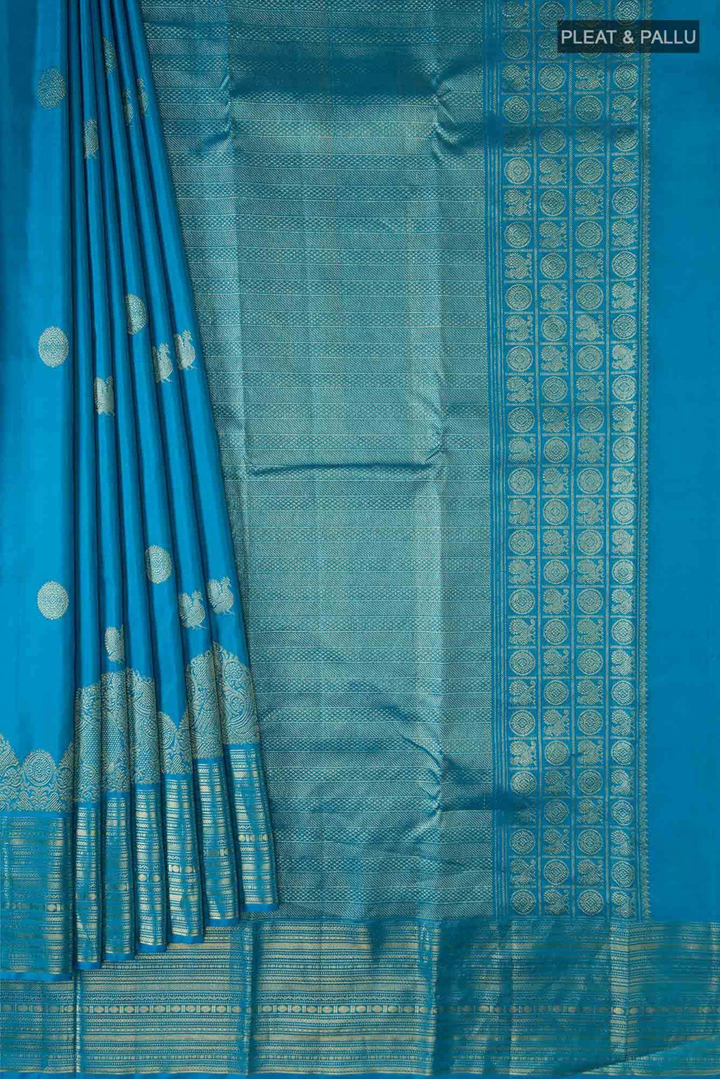 Blue Kanchipuram Silk Saree